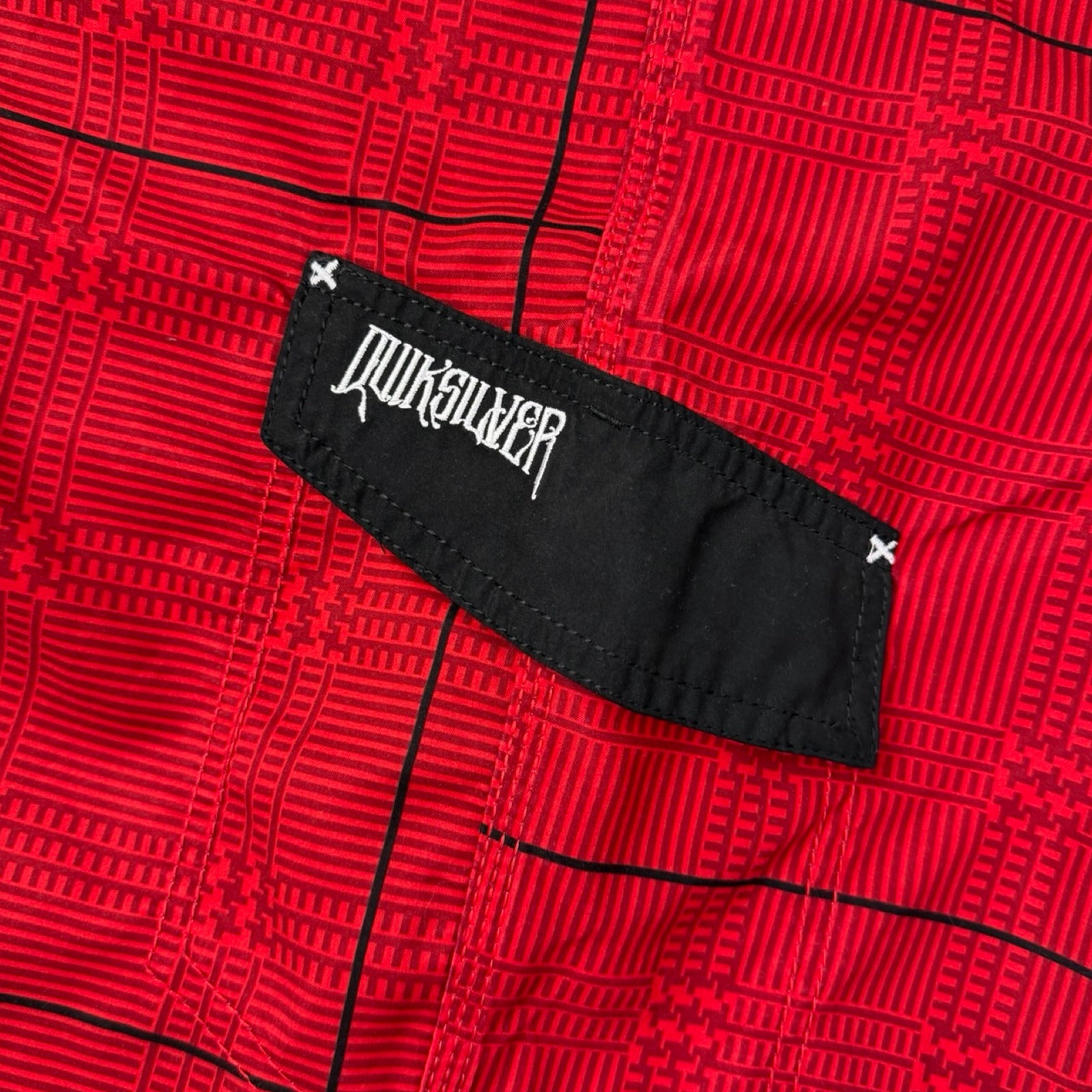 Vintage Y2K Quiksilver Skull Rose Board Shorts Red