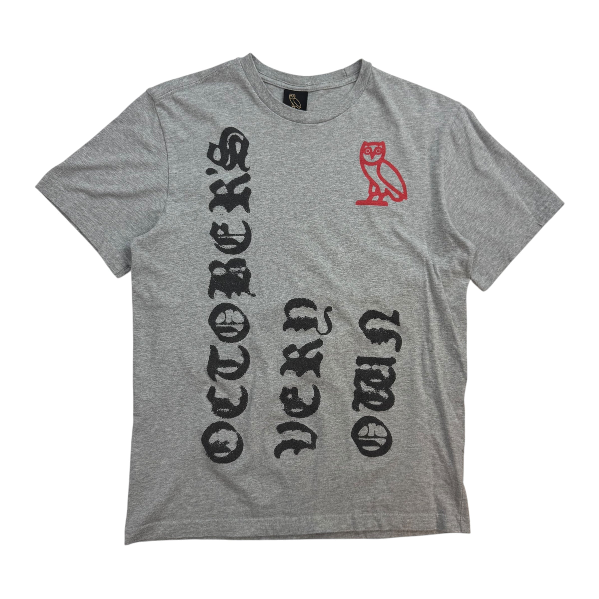 OVO Script Owl Tee Grey