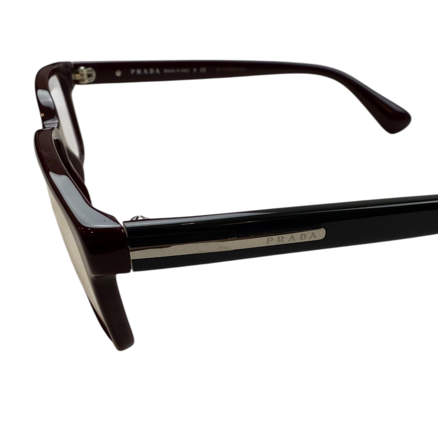 Vintage Prada VPR 15Q Glasses Dark Red