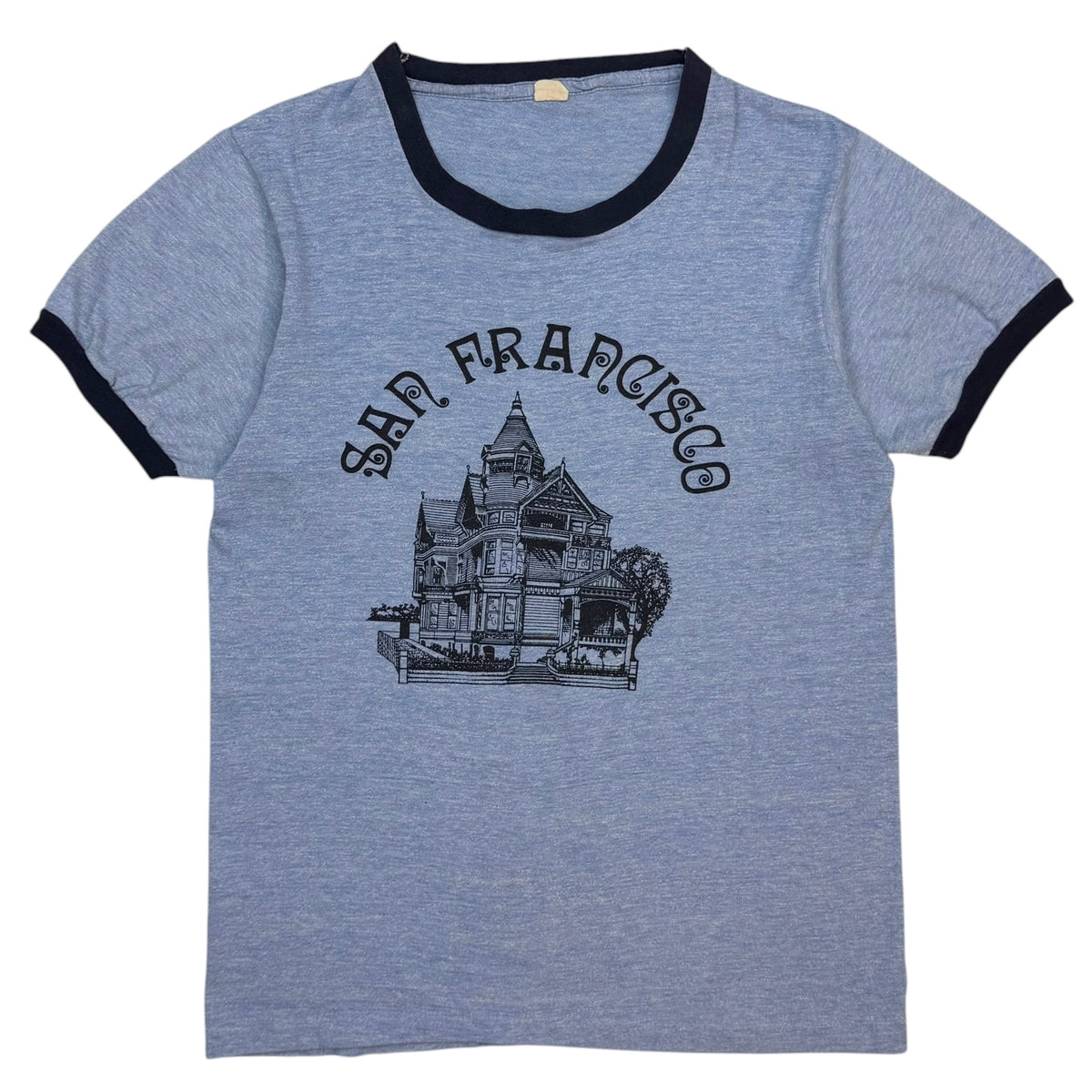 Vintage San Francisco Ringer Tee Heather Blue