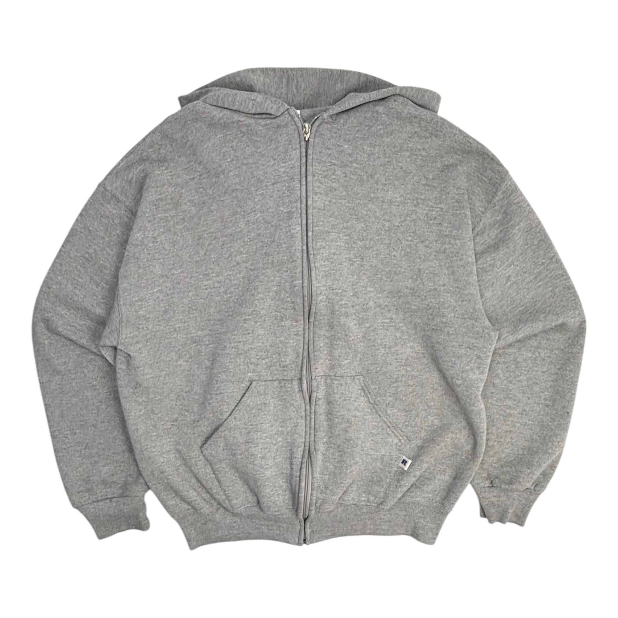 Vintage Russell Athletic Zip-Up Hoodie Grey