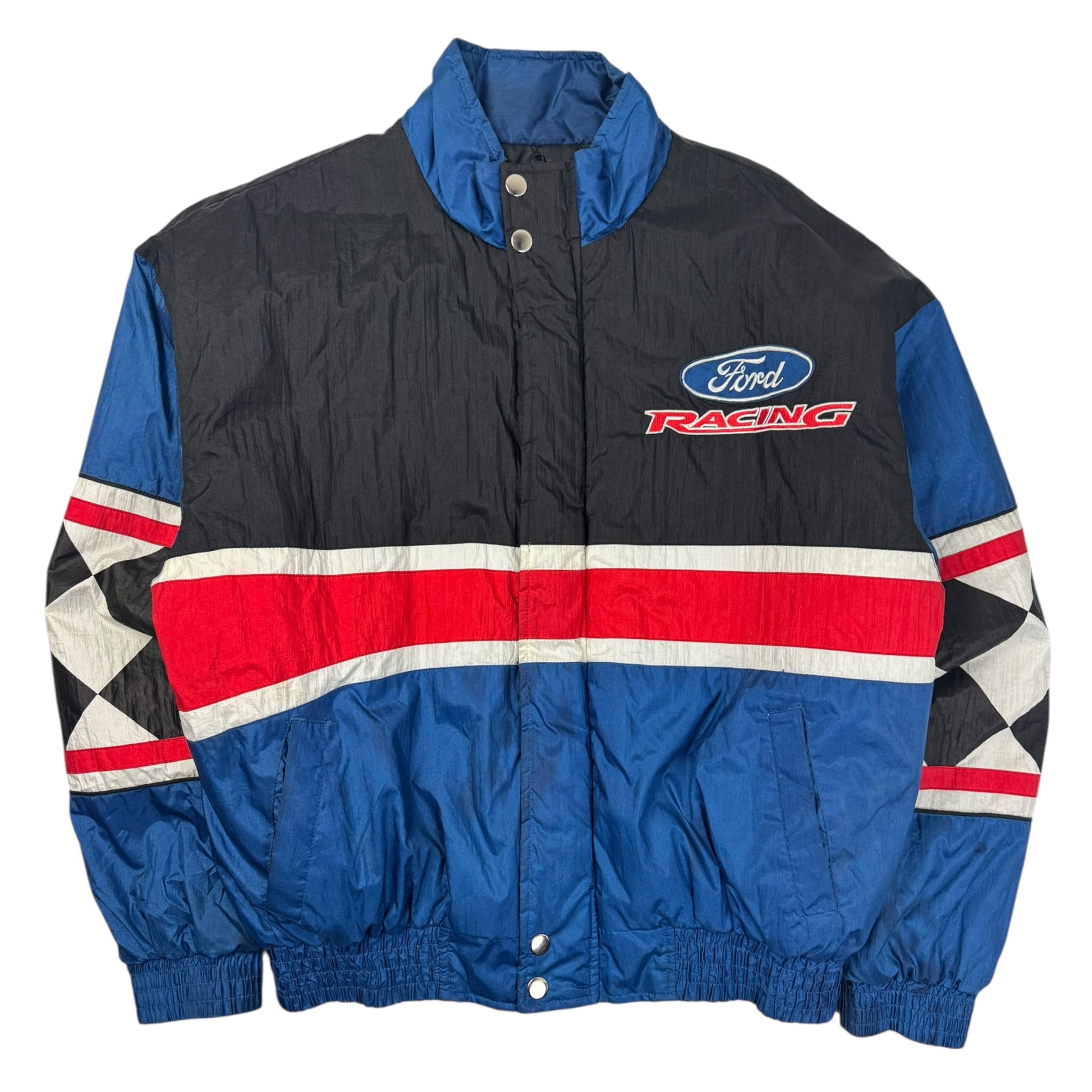 Vintage Ford Racing Checker Sleeve Jacket