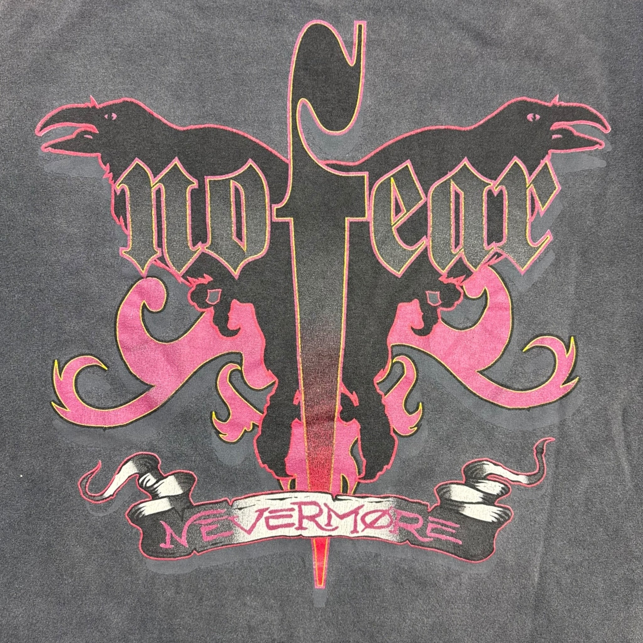 Vintage No Fear Gothic ‘The Raven’ “Nevermore” T-Shirt