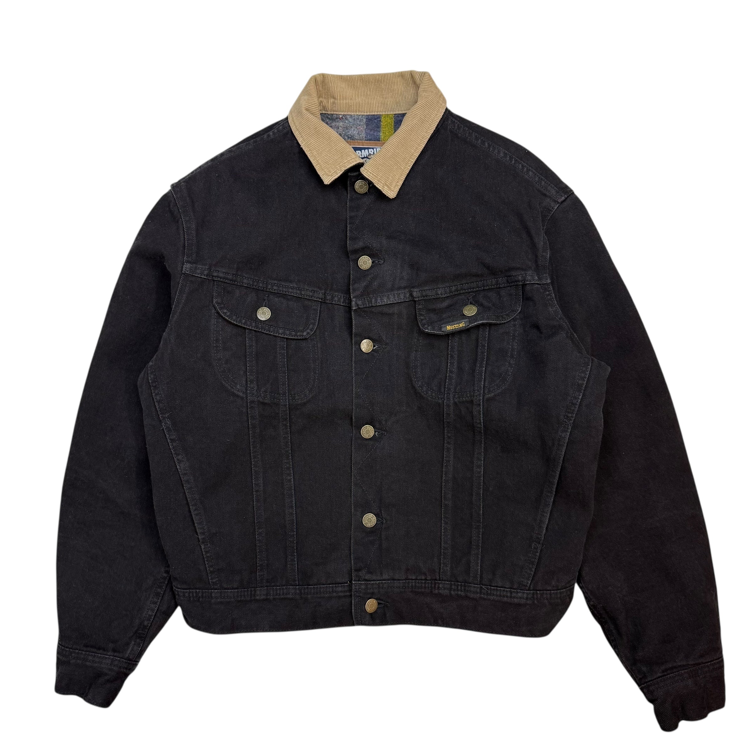 Vintage Mustang Storm Rider Denim Jacket Black