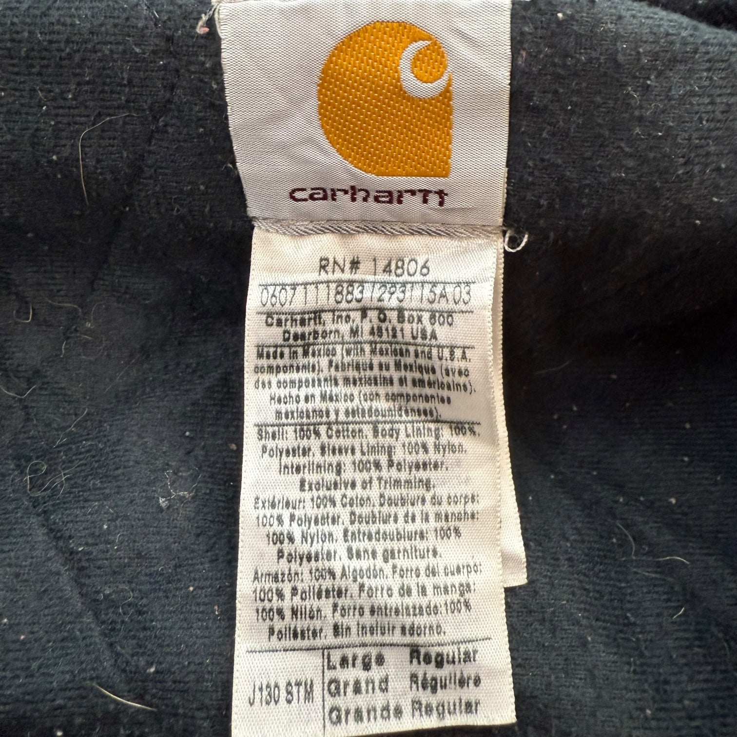 Vintage Carhartt Active Jacket Faded Blue