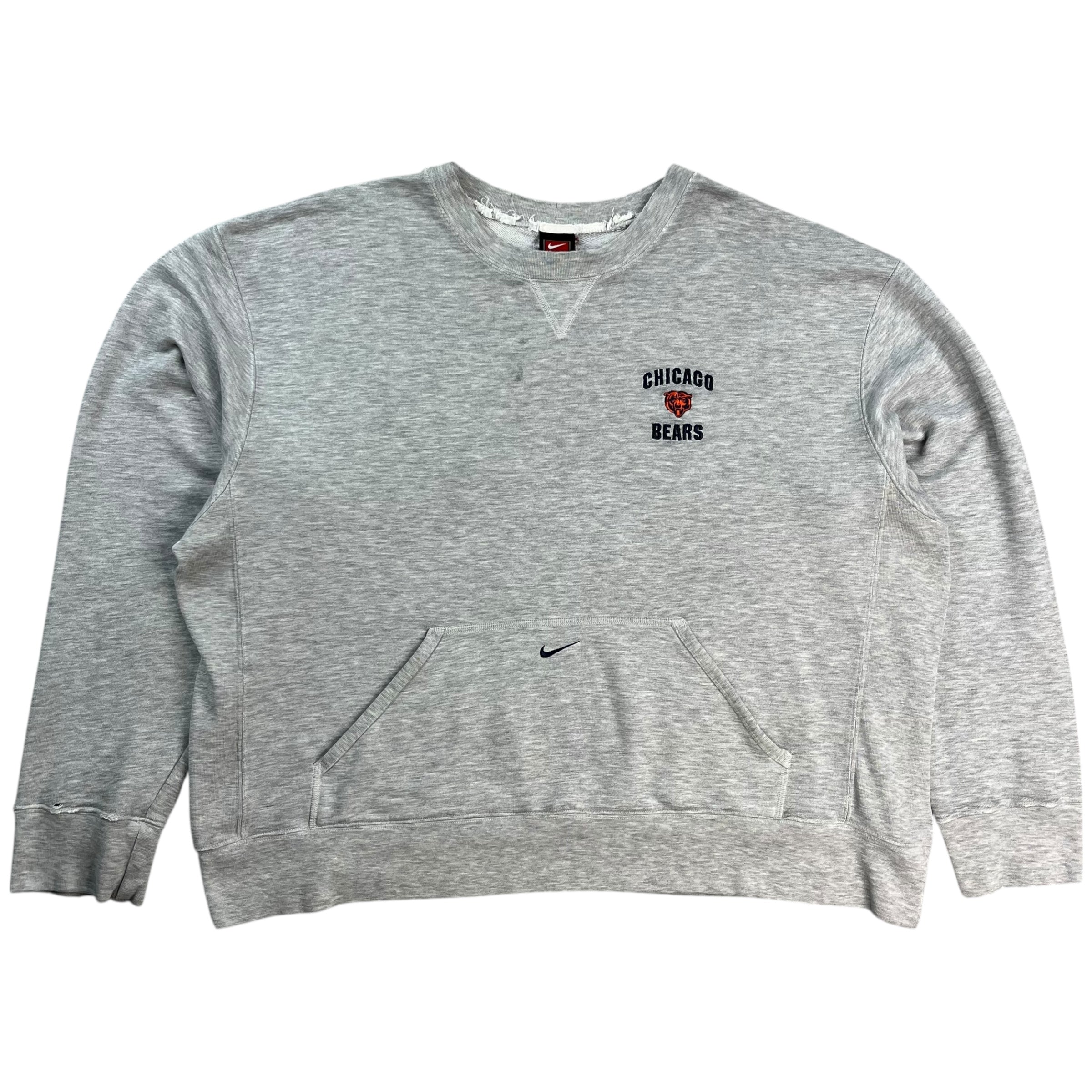 Vintage Chicago Bears Pocket Crewneck Light Grey