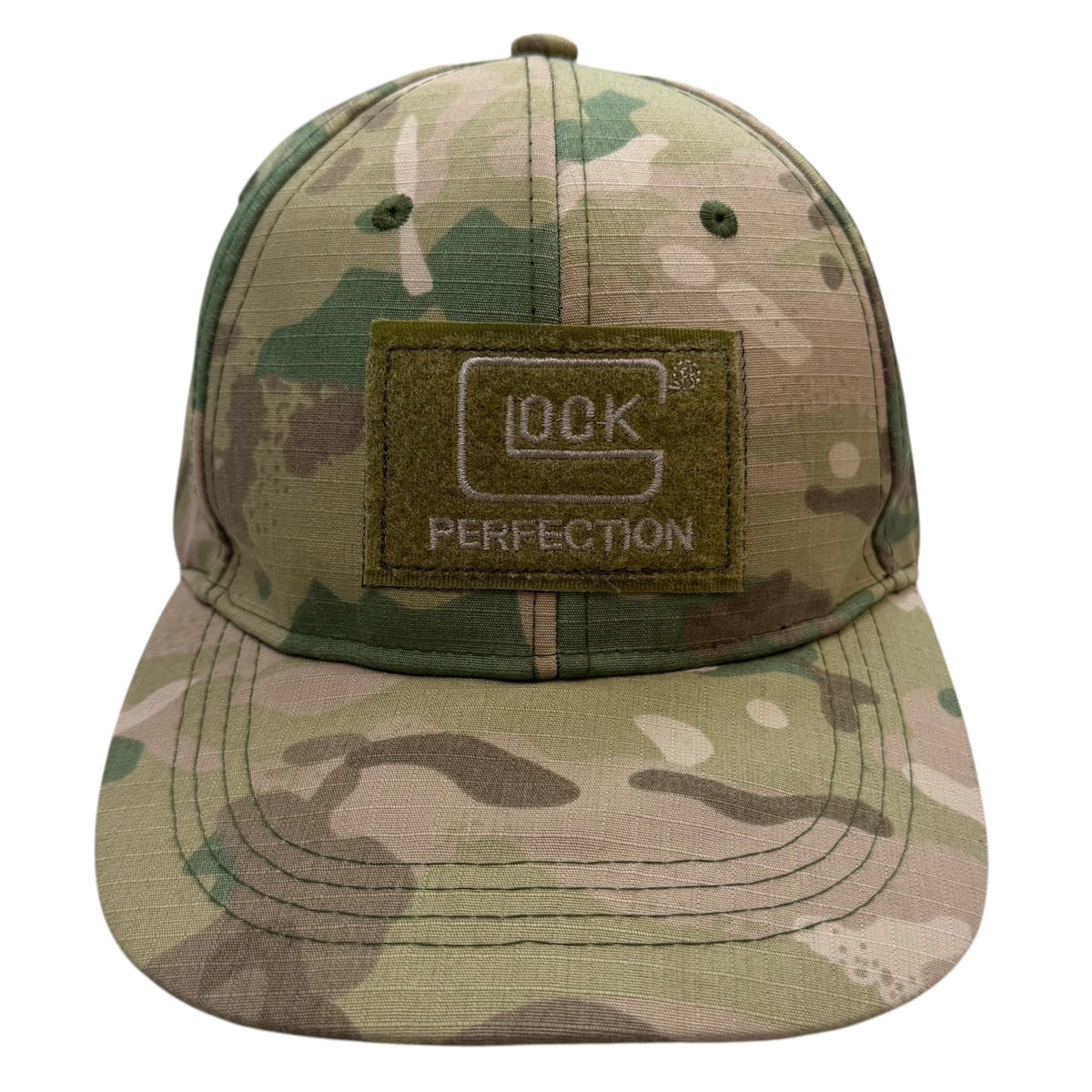 Vintage Glock Perfection Flag Patch Strapback Cap Camo