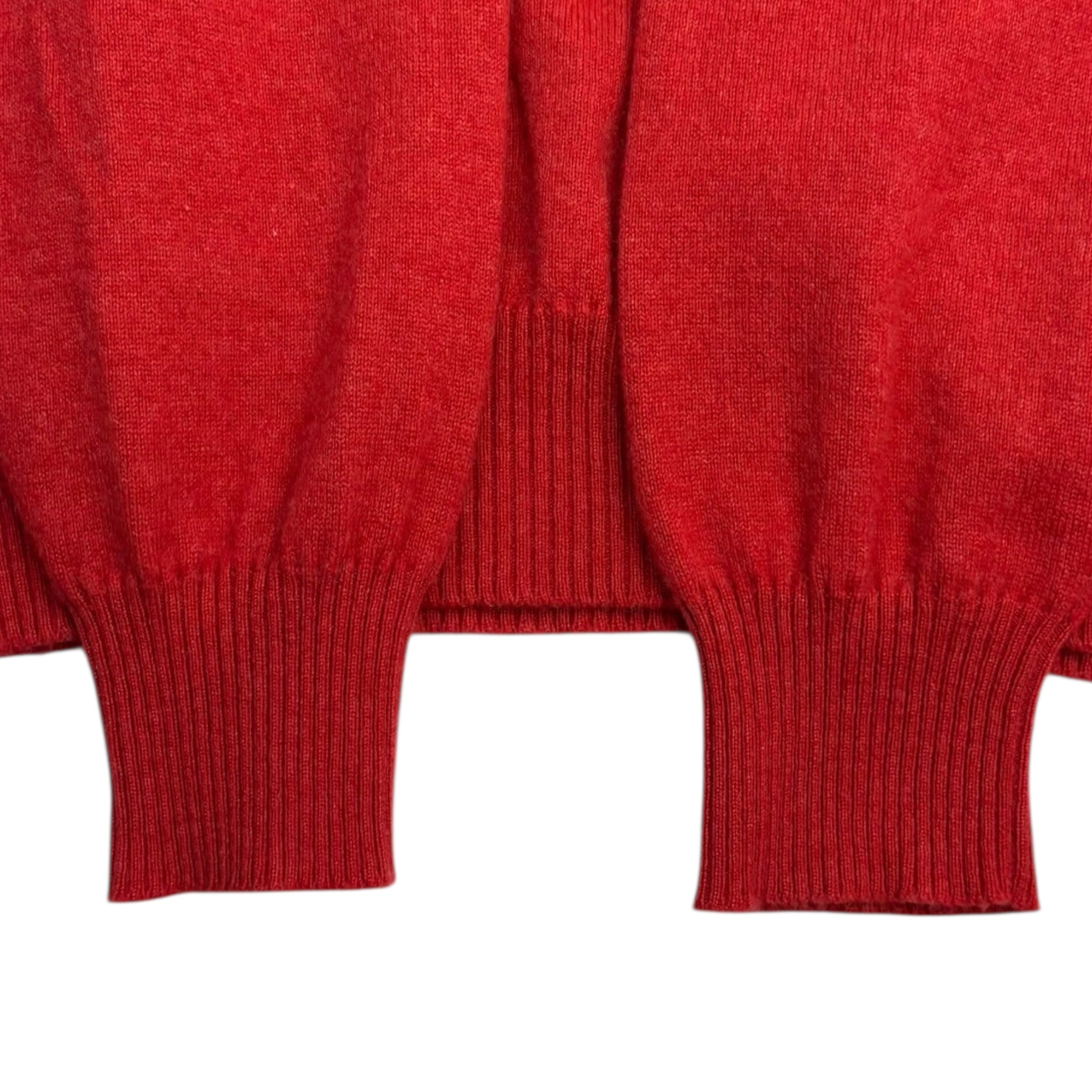 Vintage Brunello Cucinelli Cashmere Quarter Zip Red