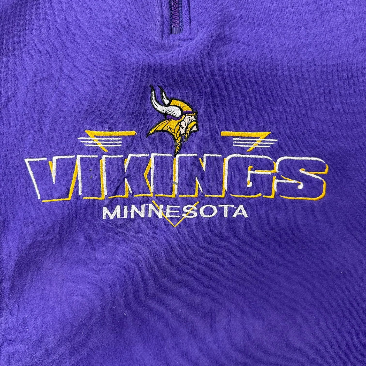 Vintage Minnesota Vikings Quarter Zip Sweater Purple