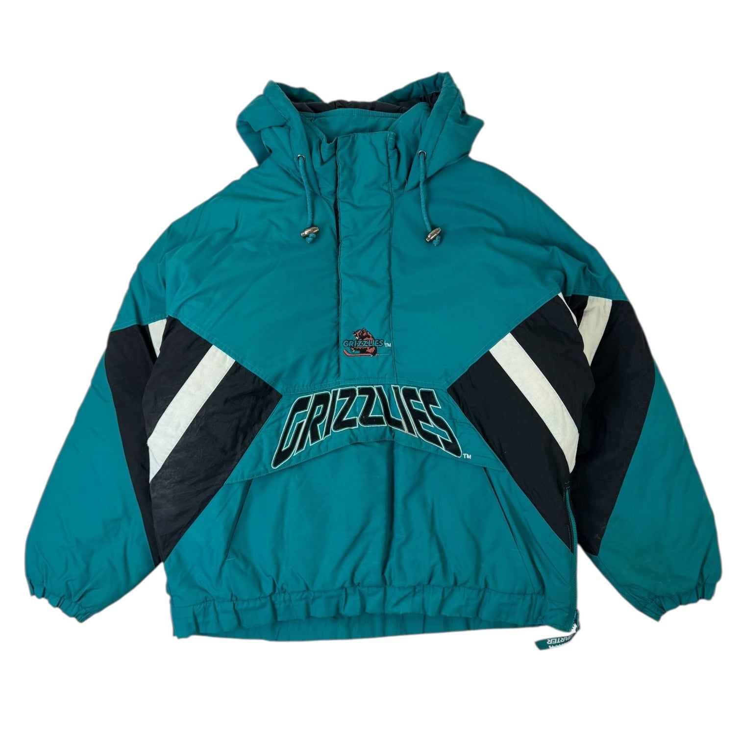 Vintage Starter IHL Grizzlies Puffer Jacket Teal