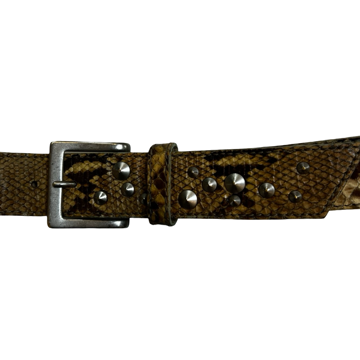Junya Watanabe Comme des Garçons Studded Snakeskin Leather Belt