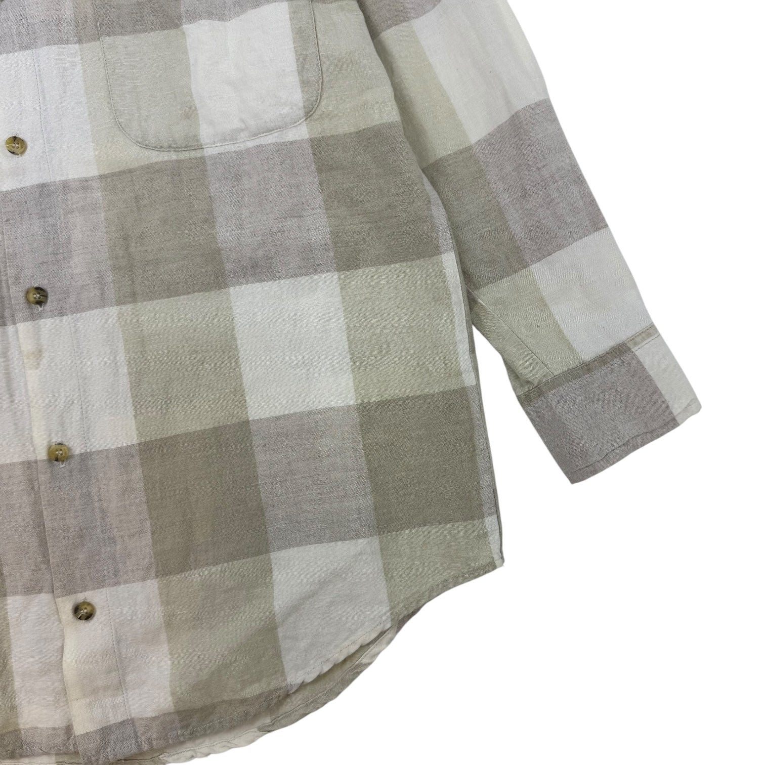 Vintage Levi’s Checkered Button Up Shirt Cream