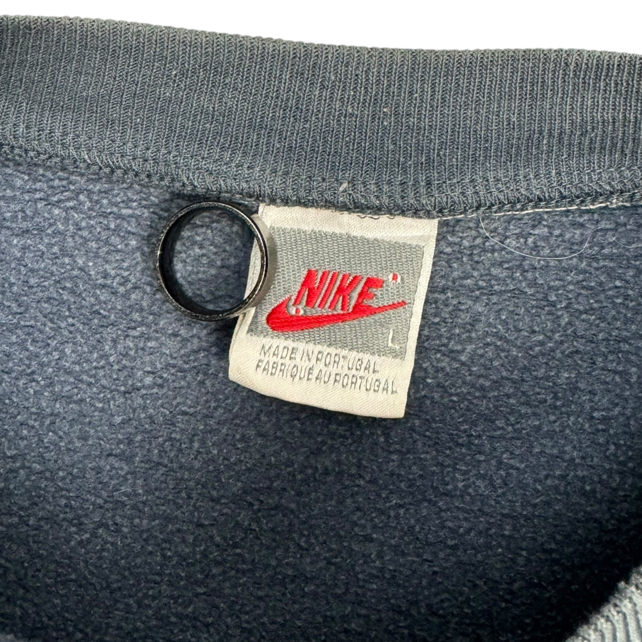 Vintage Nike Green Motif Paint Crewneck Dark Grey