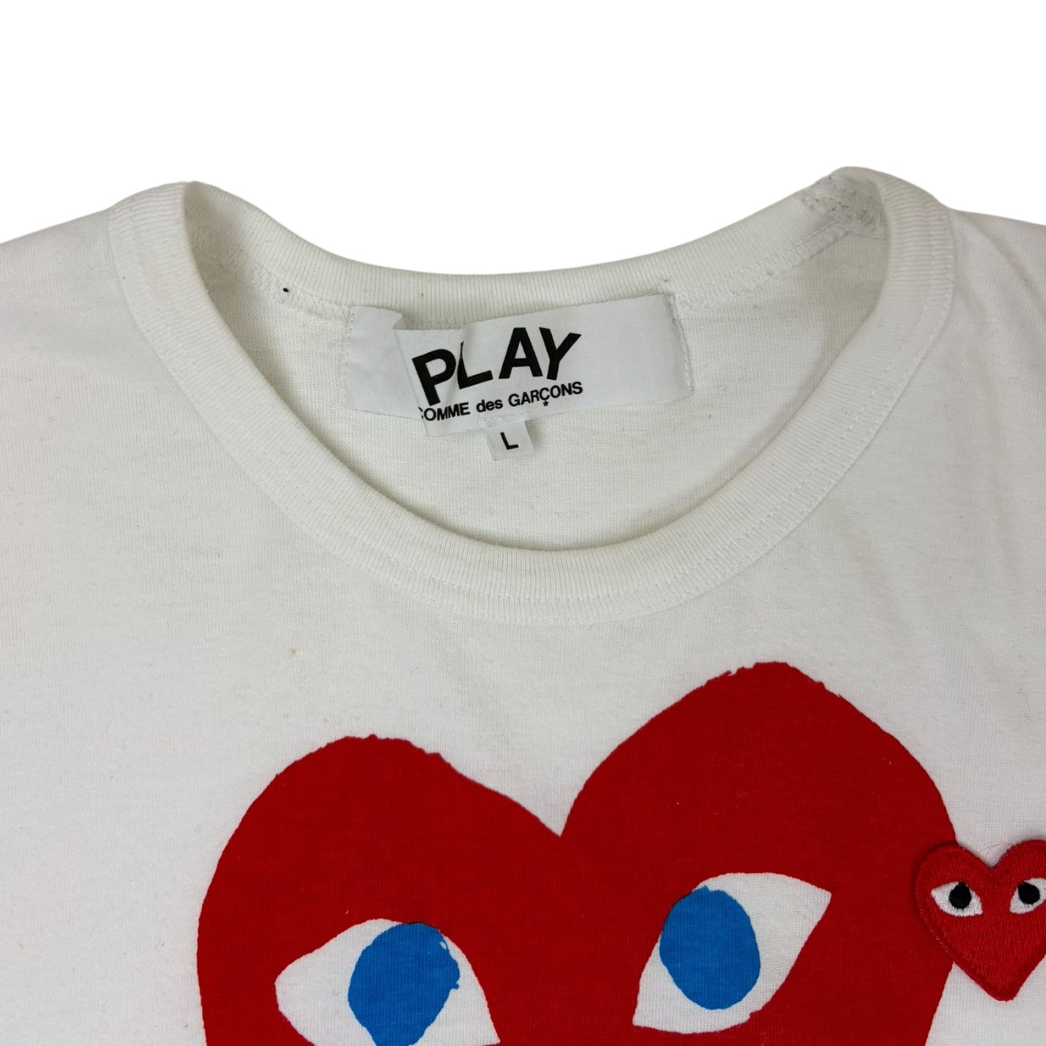 (W) Comme Des Garçons Heart Logo T-Shirt White