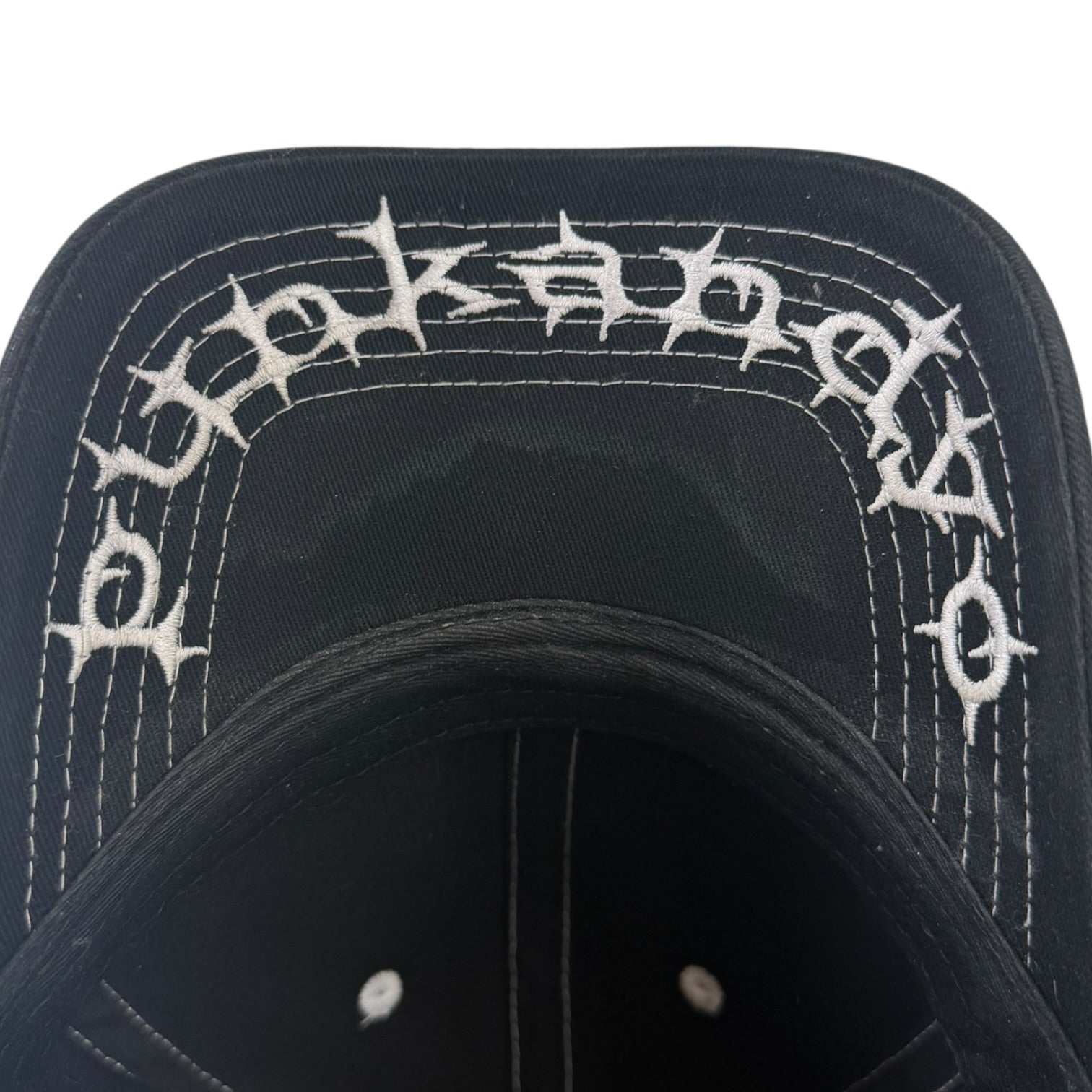 Punkandyo Contrast Stitch Strapback Hat Black