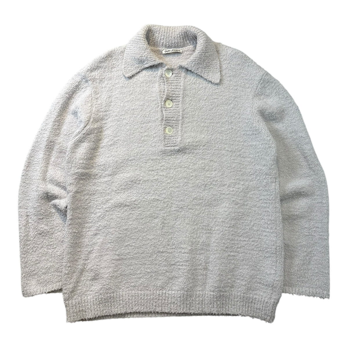 Our Legacy Knitted Polo Sweater White