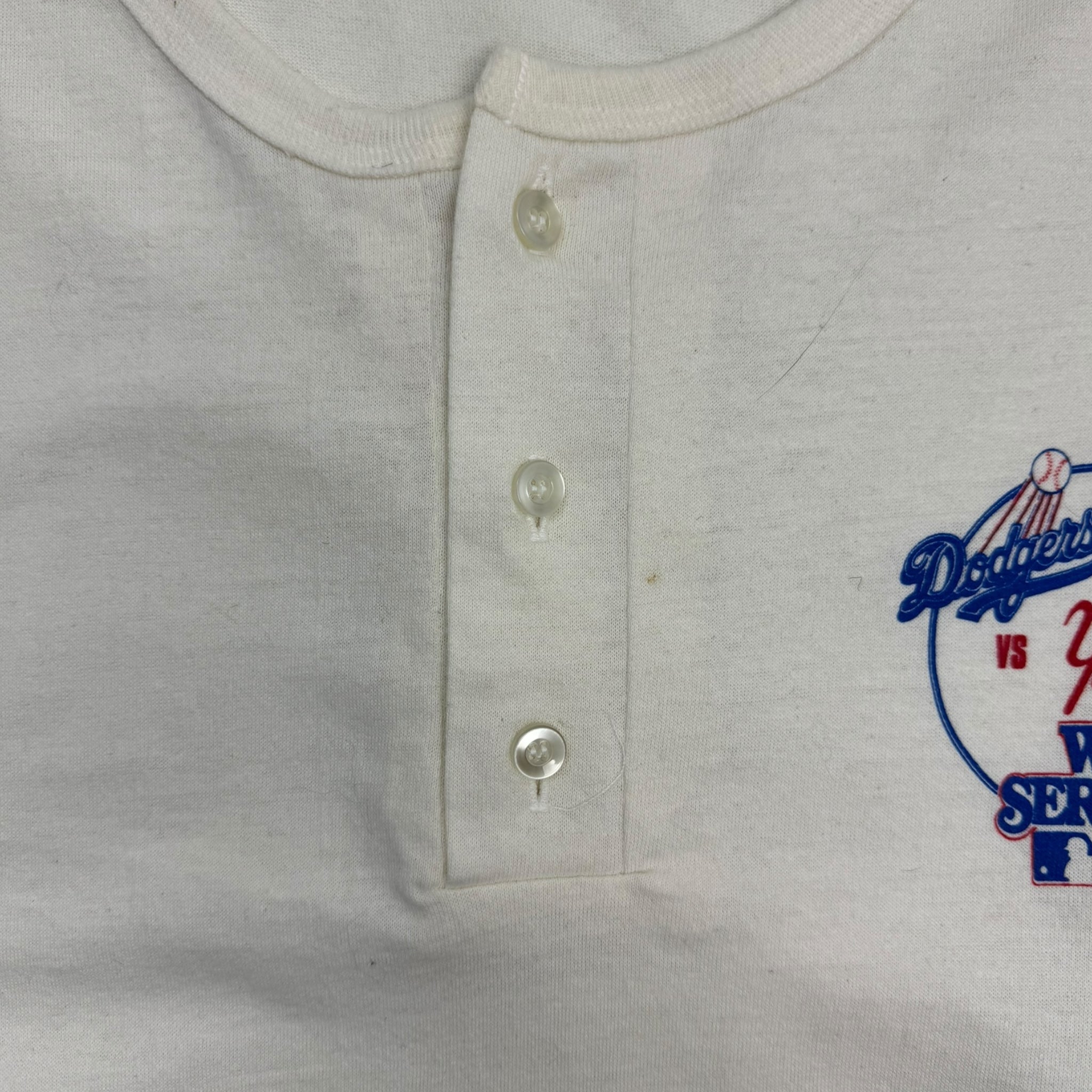 1981 Los Angeles Dodgers Vs New York Yankees Henley Shirt