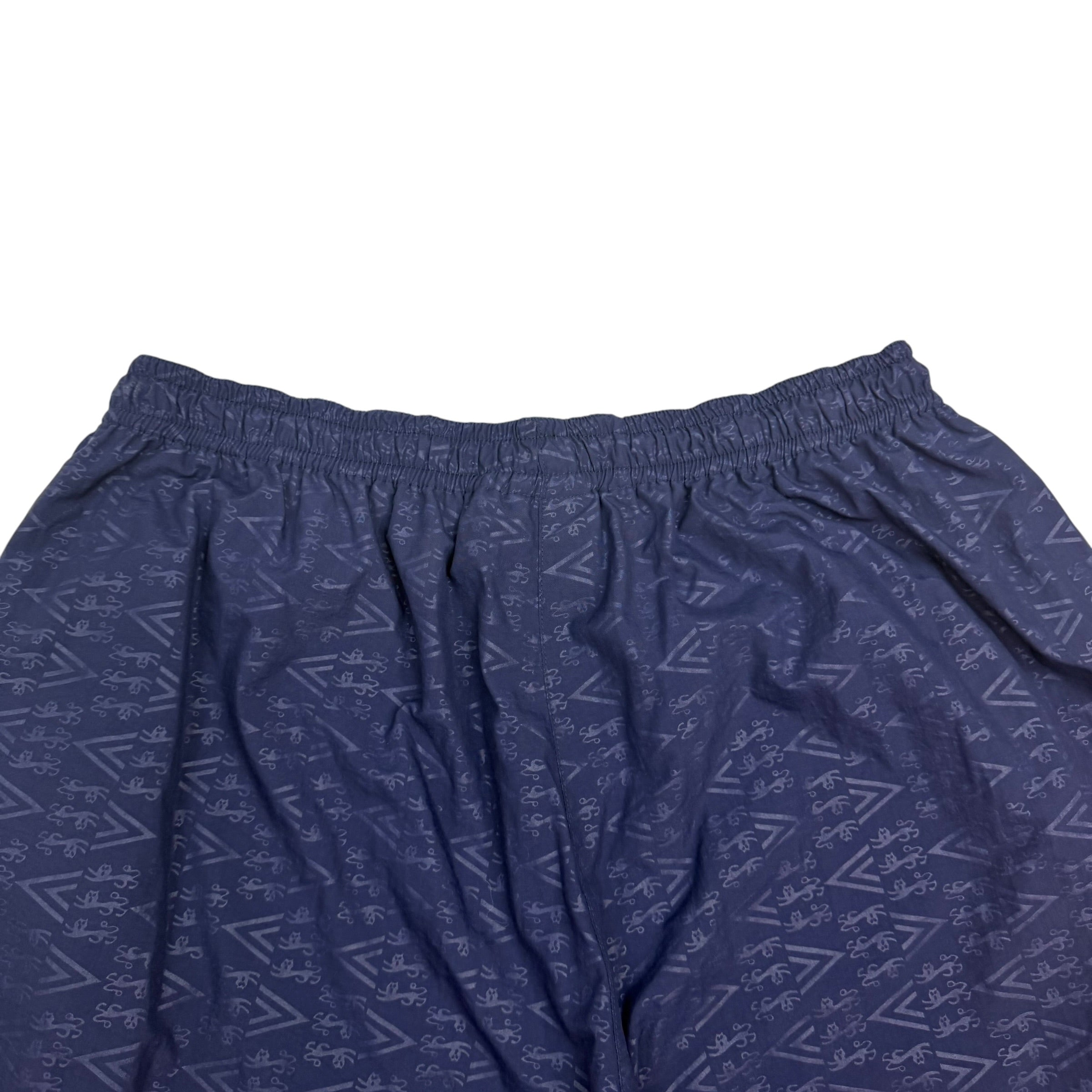 1990-92 Umbro England All Over Print Training Pants Navy