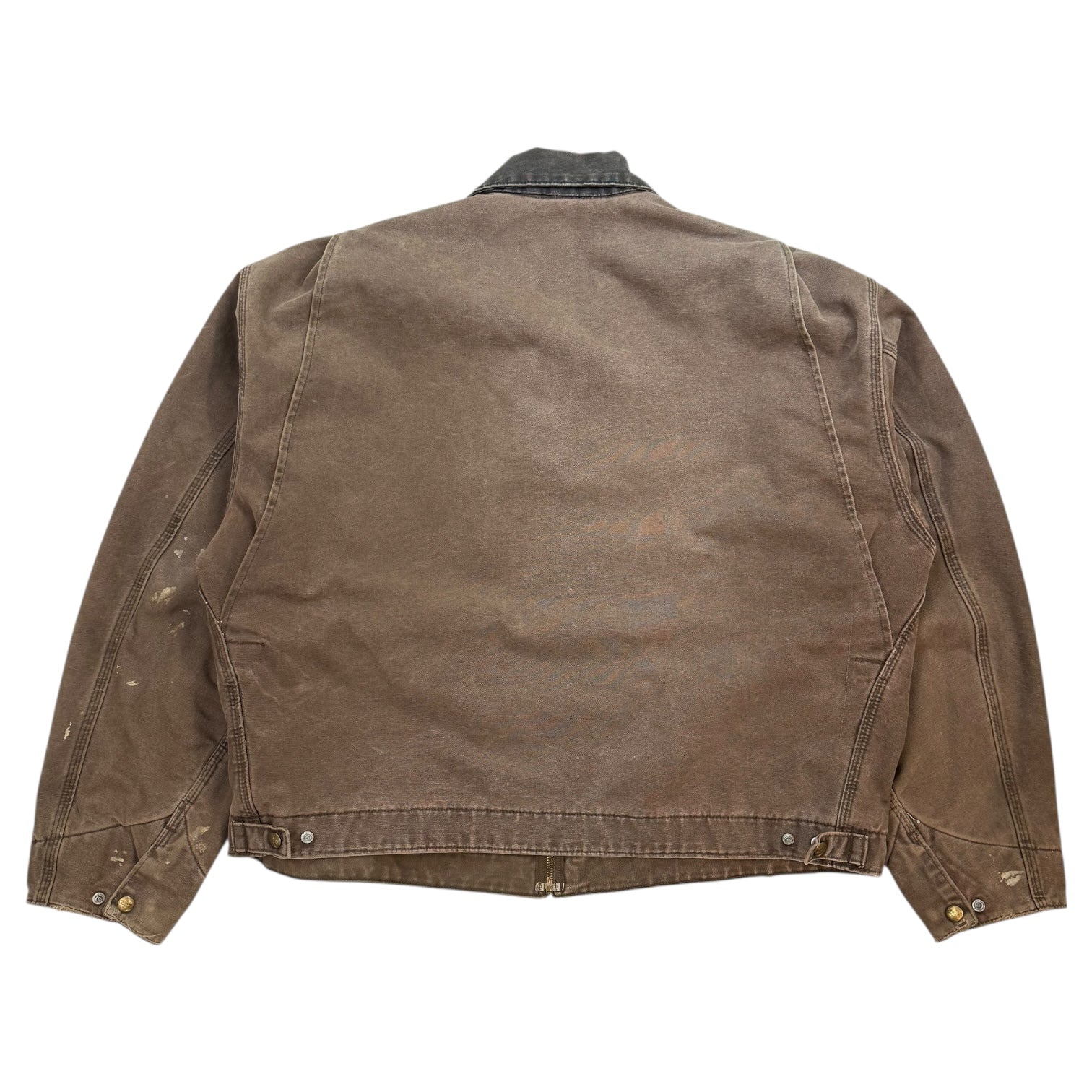 Vintage Carhartt Blanket Lined Detroit Jacket Faded Brown