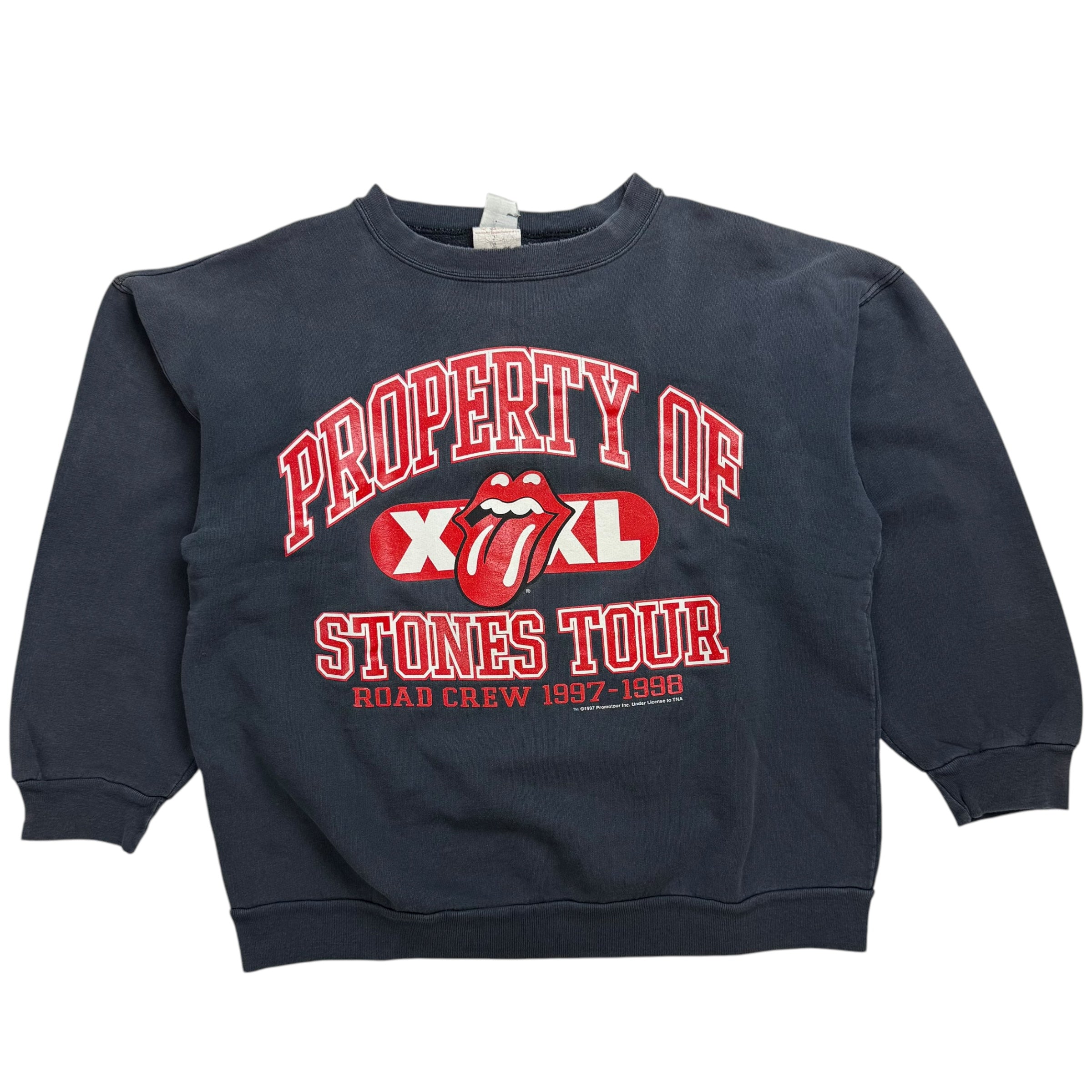 1997 Rolling Stones Road Crew Crewneck Faded Black