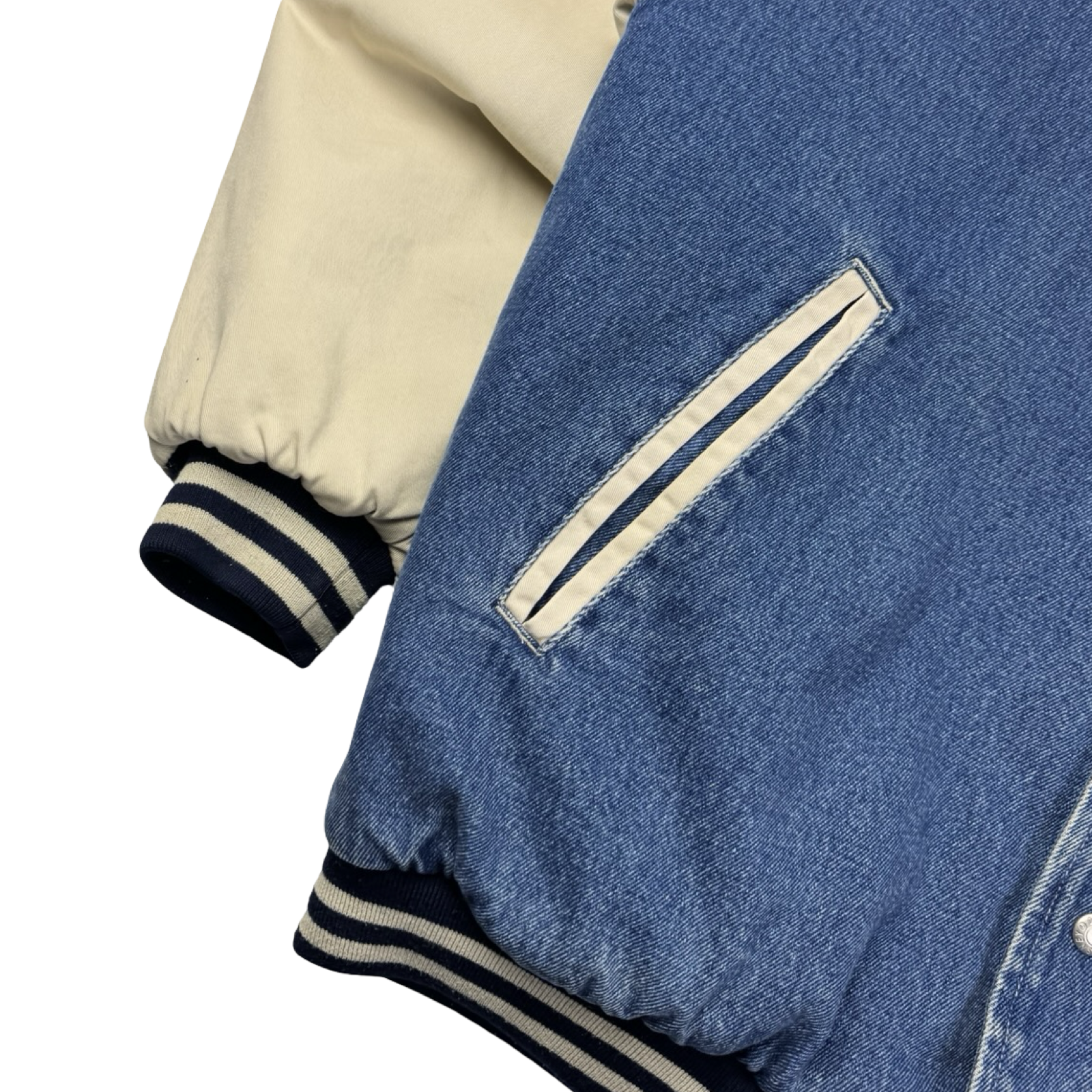 Vintage Eeyore ‘Positive In My Own Way’ Hooded Denim Varsity