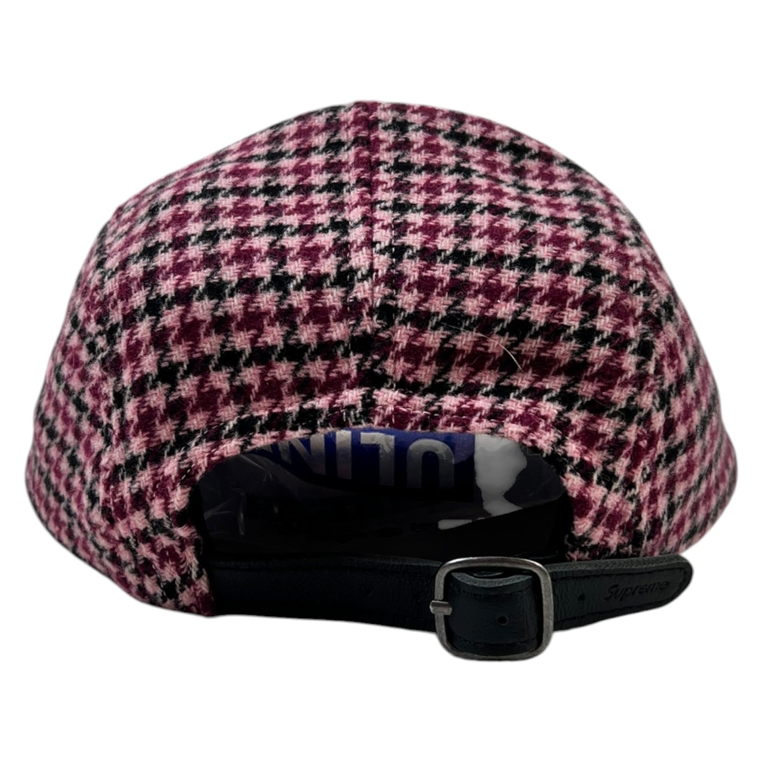 Supreme Houndstooth Wool Camp Cap Pink