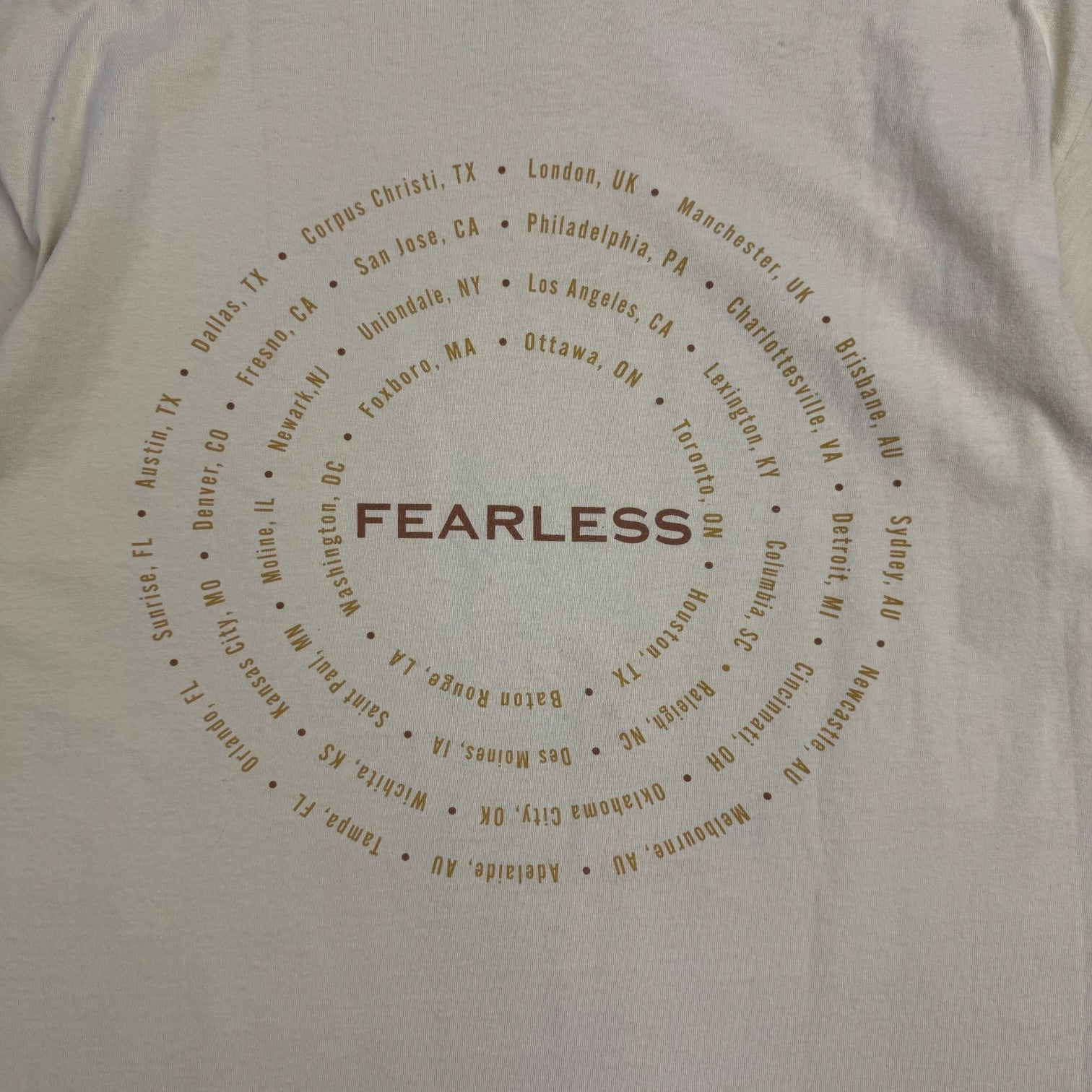 2009 Taylor Swift Fearless Tour Tee Yellow