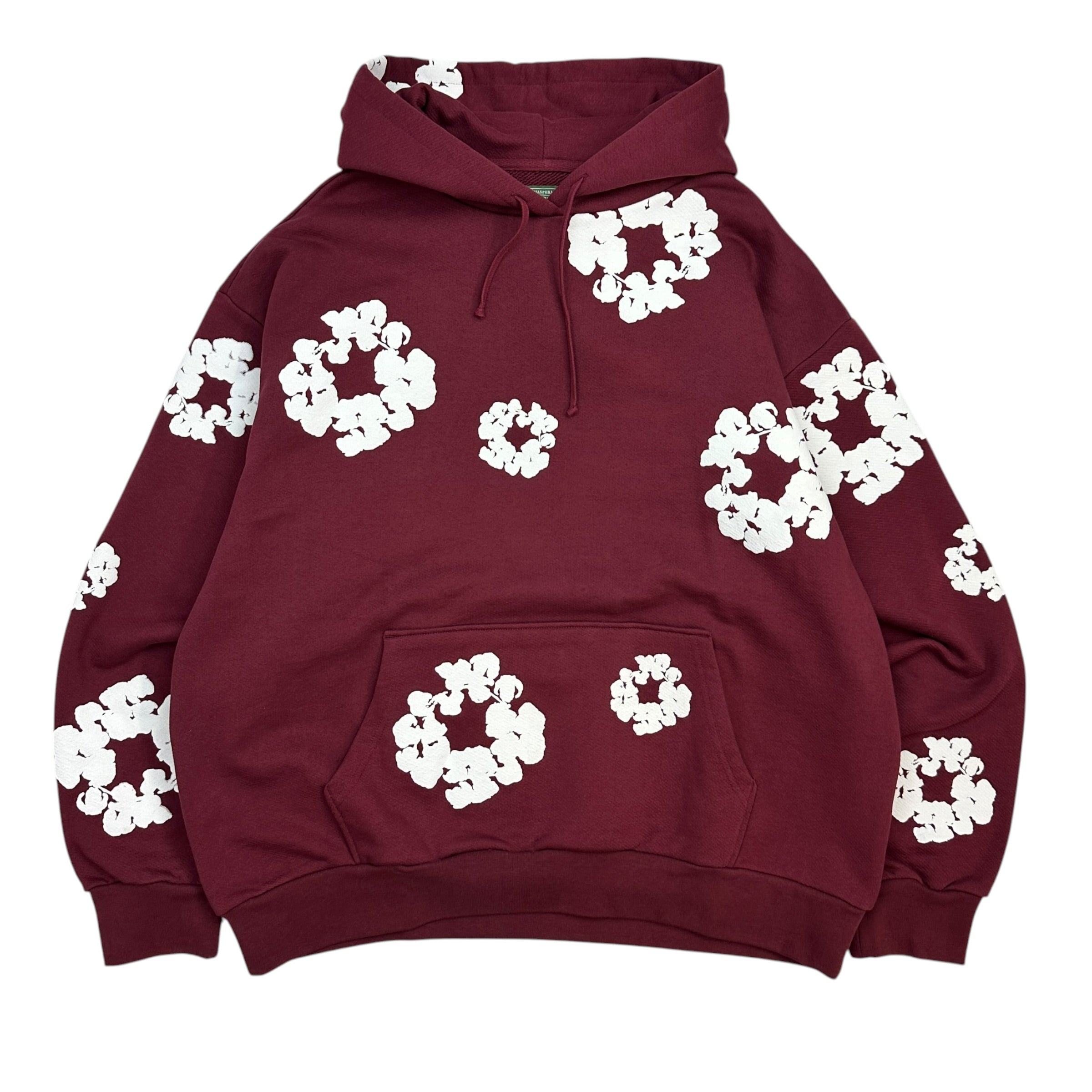 Denim Tears Cotton Wreath Hoodie Burgundy