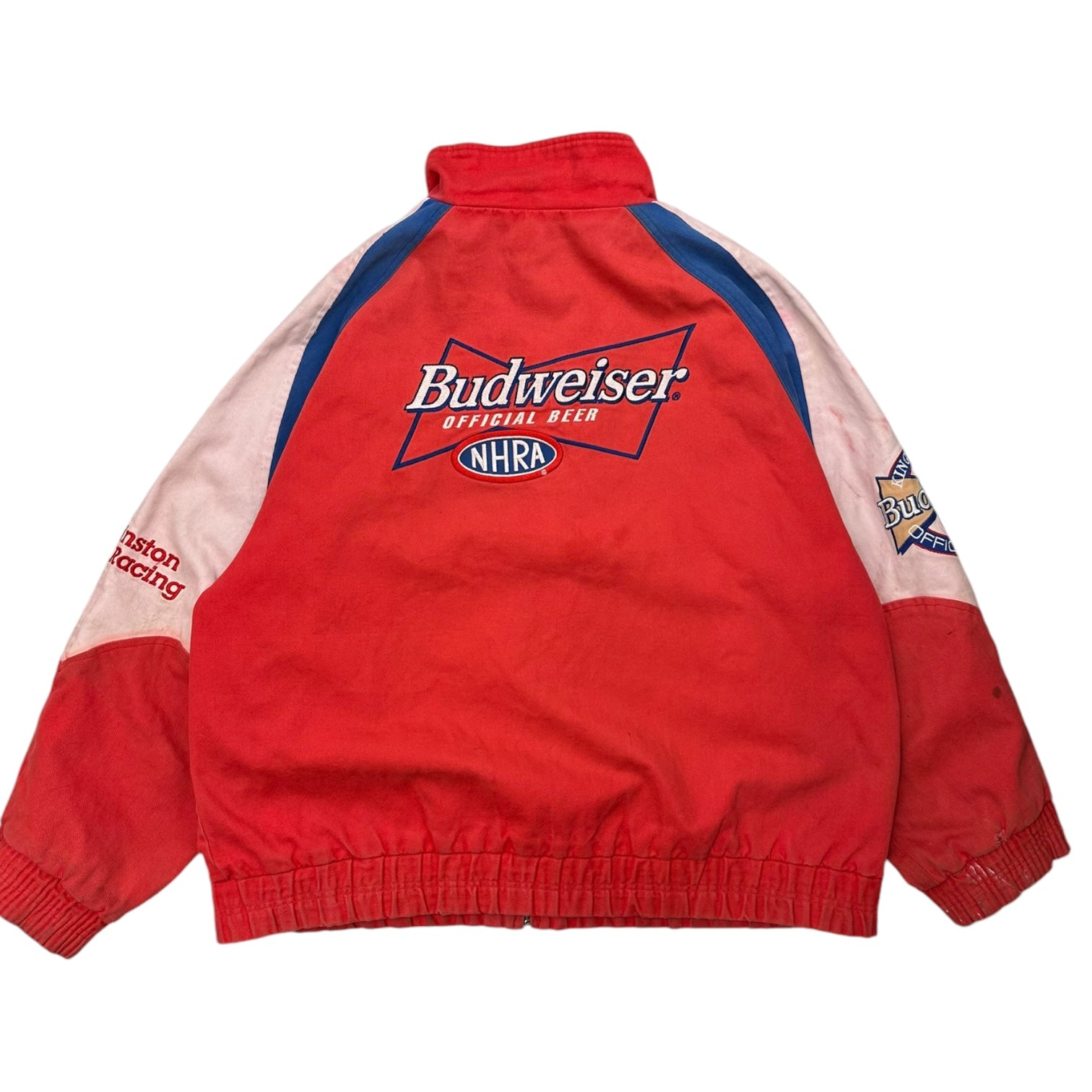 Vintage Budweiser NHRA Winston Drag Racing Jacket Red