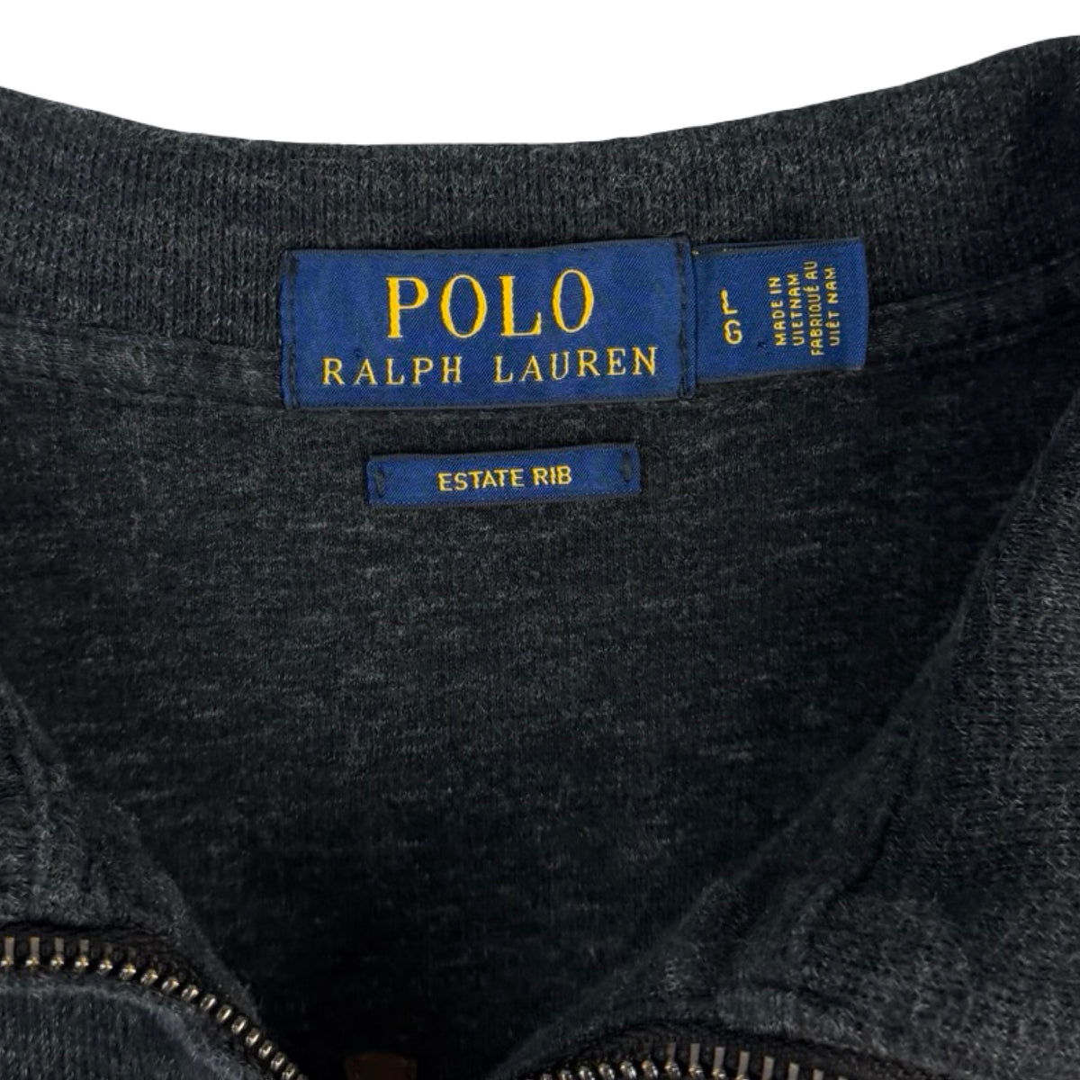 Vintage Polo Ralph Lauren Quarter Zip Sweatshirt Dark Grey