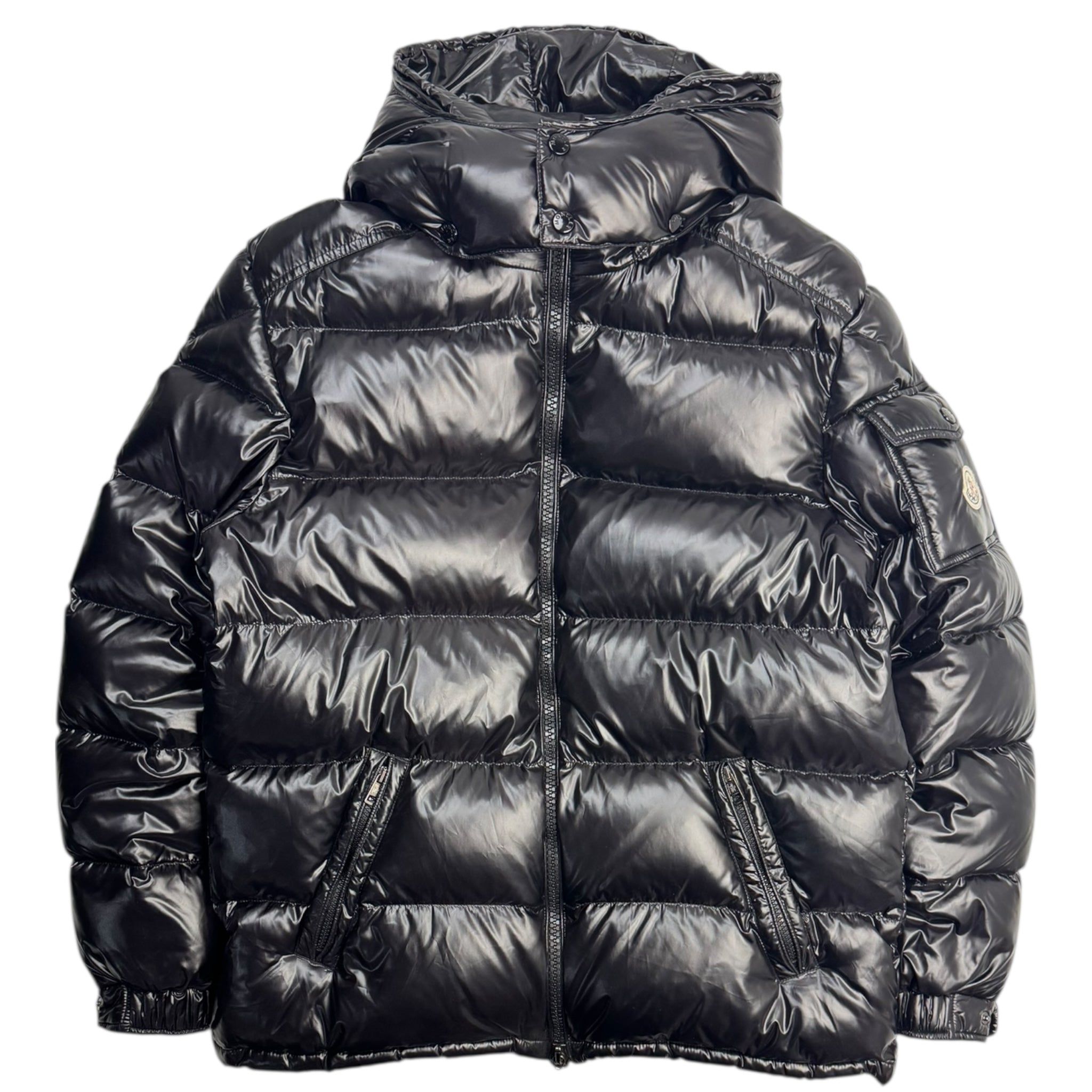 Moncler Maya Hooded Puffer Jacket Black