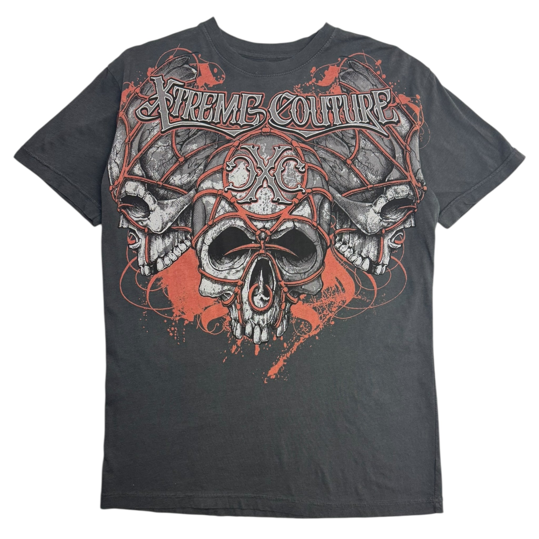 Y2K Xtreme Couture Triple Skull Cyber Mall Goth T-Shirt