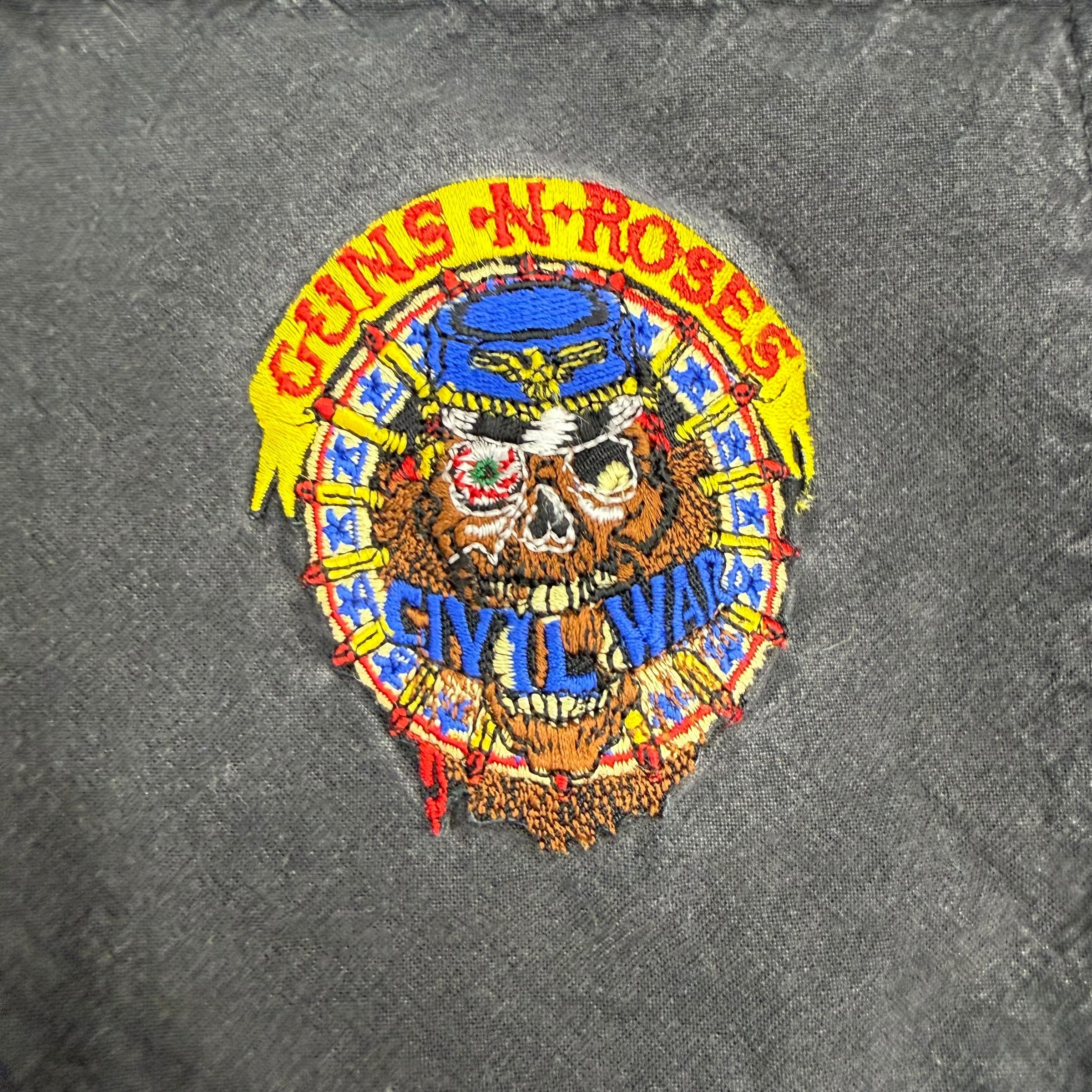 1991 Guns N Roses Civil War Button Up Shirt Black