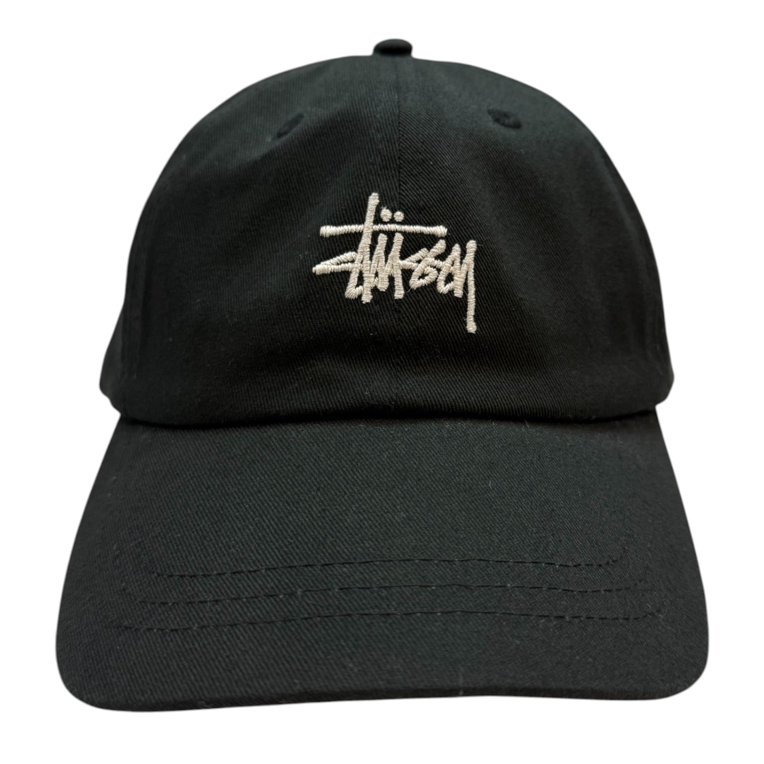 Stussy Stock Logo Strapback Hat Black