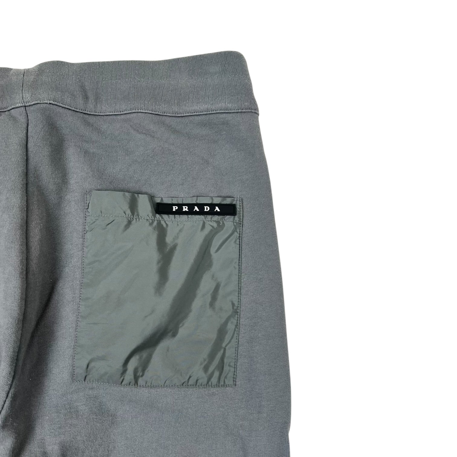 Prada Cotton Fleece Joggers Dark Grey