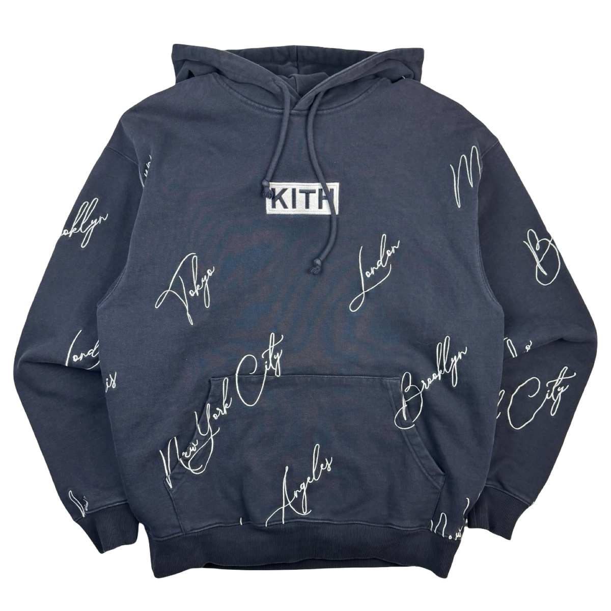 Kith City Script Hoodie Dark Navy