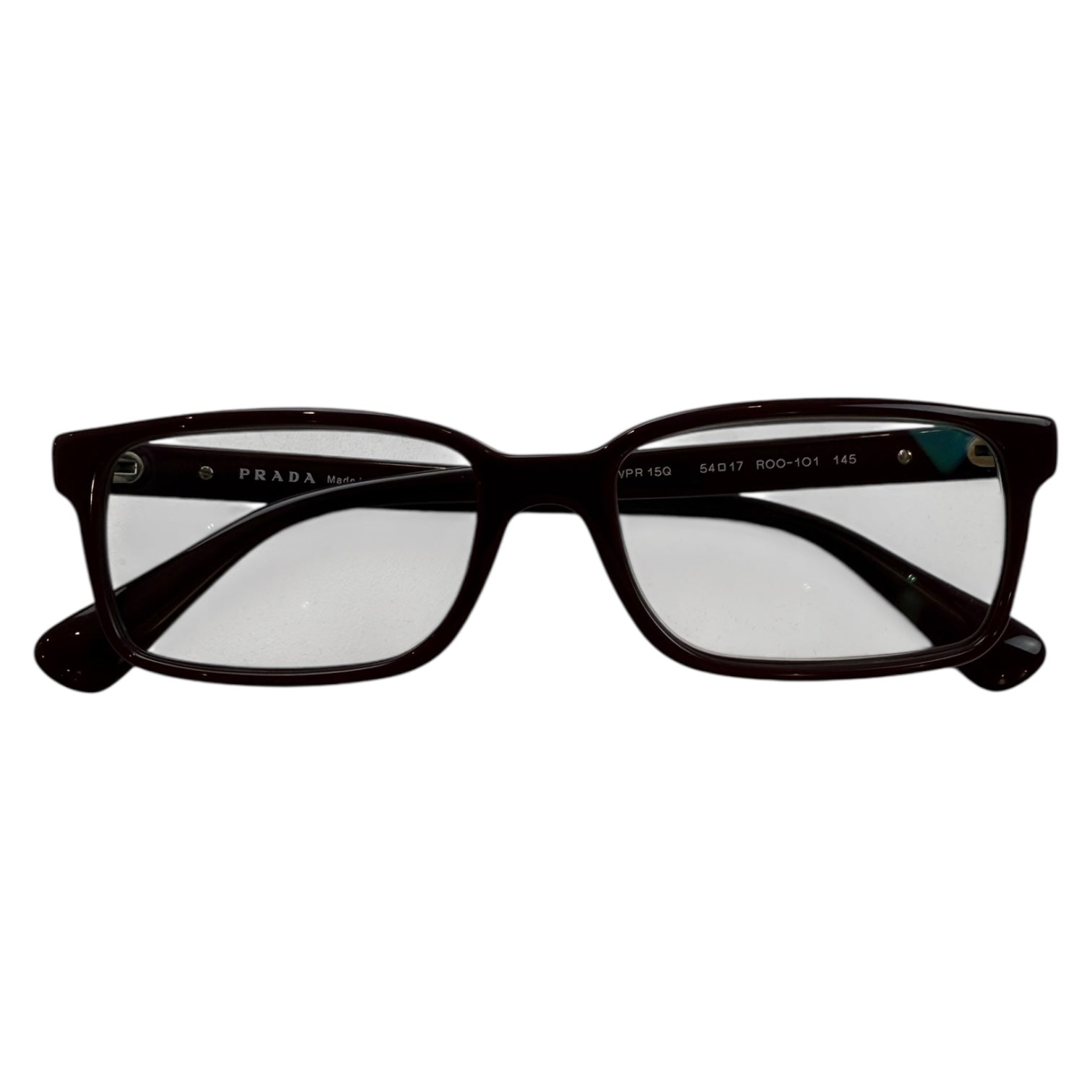 Vintage Prada VPR 15Q Glasses Dark Red