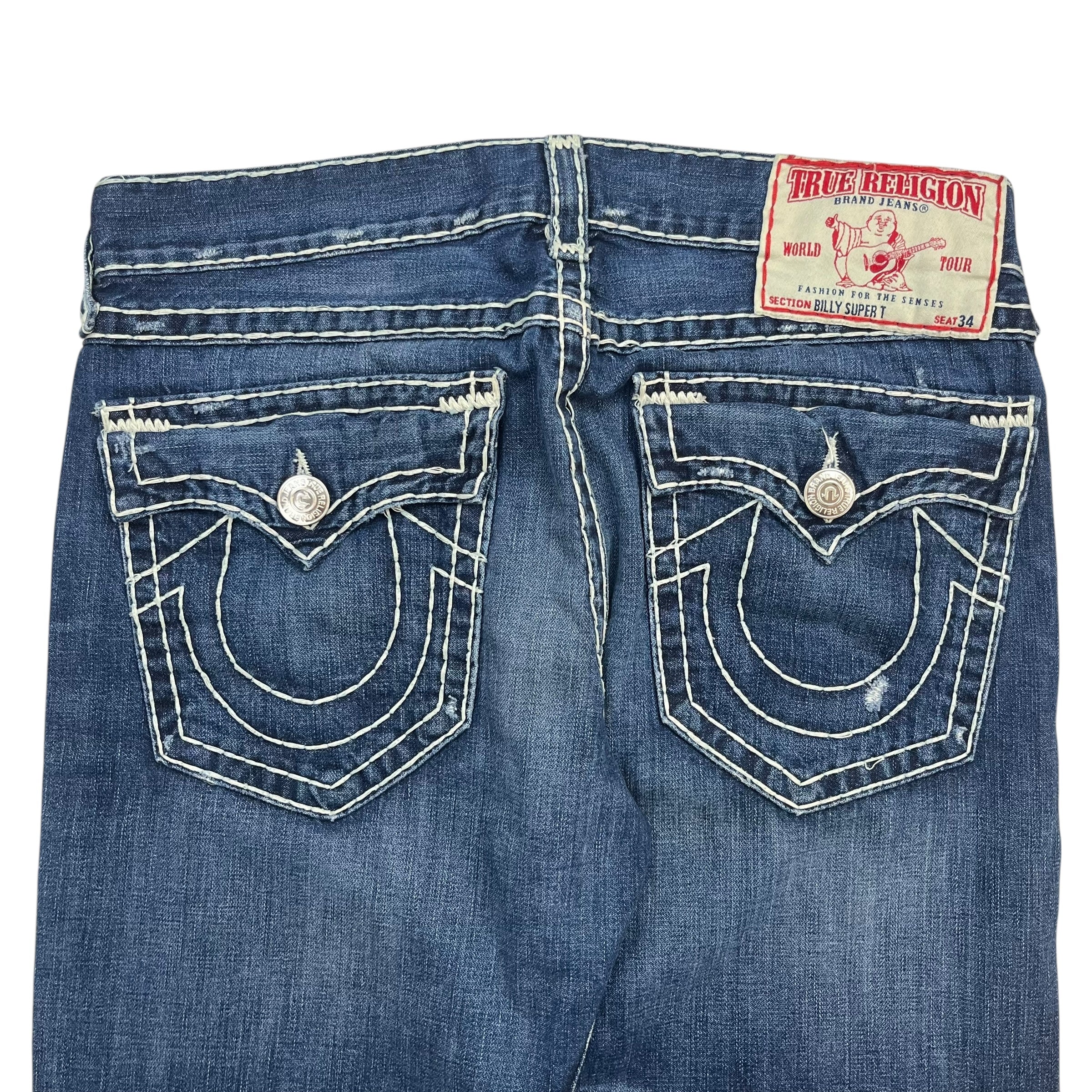 Vintage True Religion Billy Super T Denim Pants Medium Wash Blue