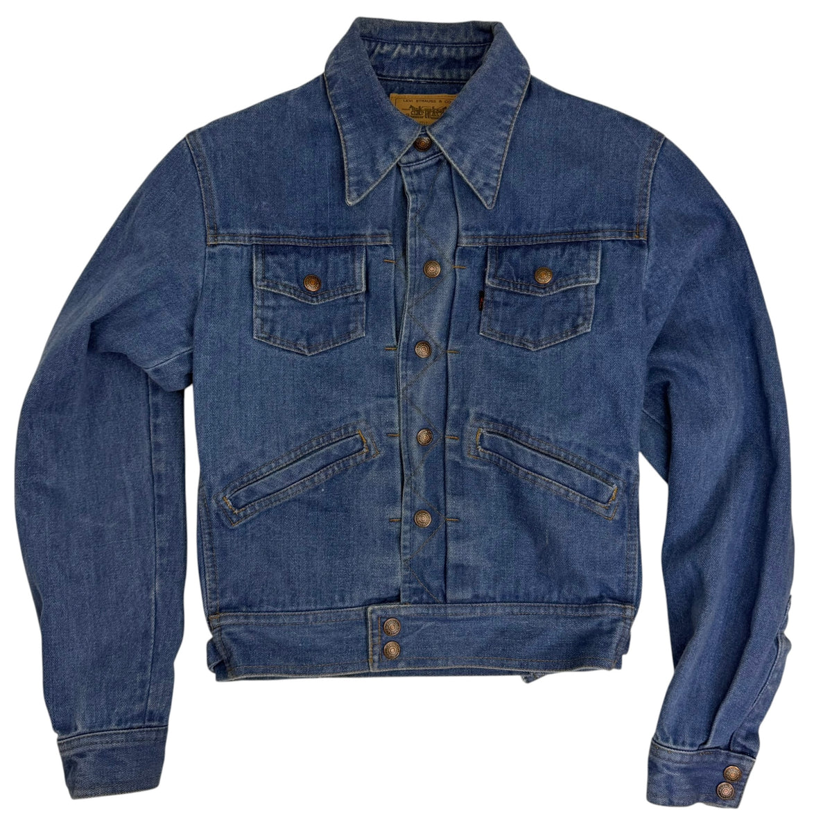 (W) Vintage Levi’s Black Tab Denim Jacket Blue