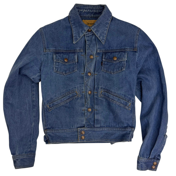 (W) Vintage Levi’s Black Tab Denim Jacket Blue
