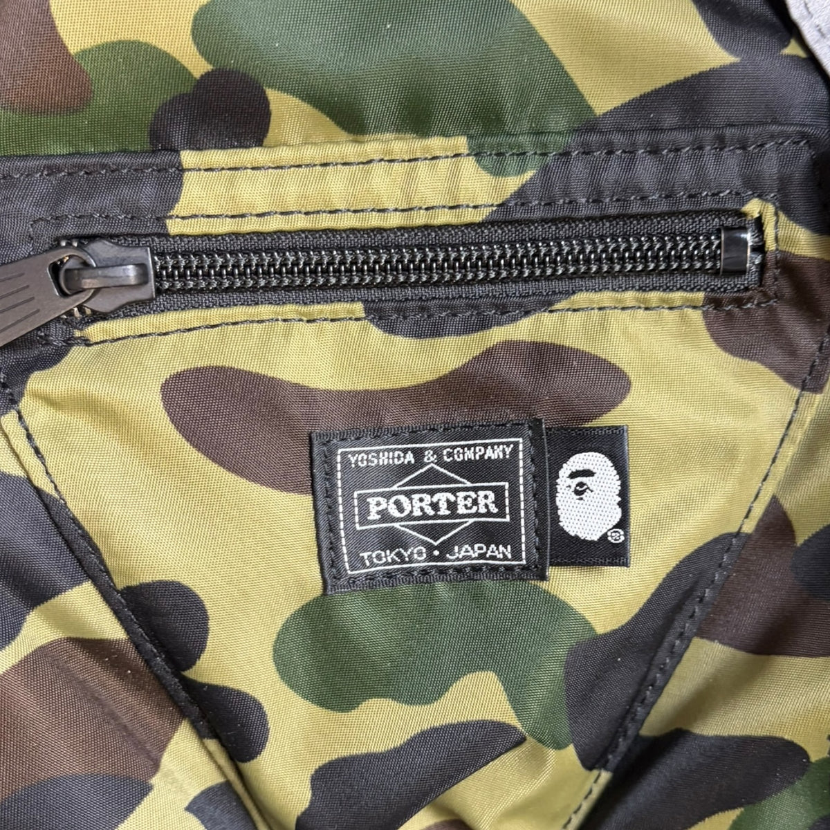 BAPE x Porter 1st Camo One Shoulder Bag Green