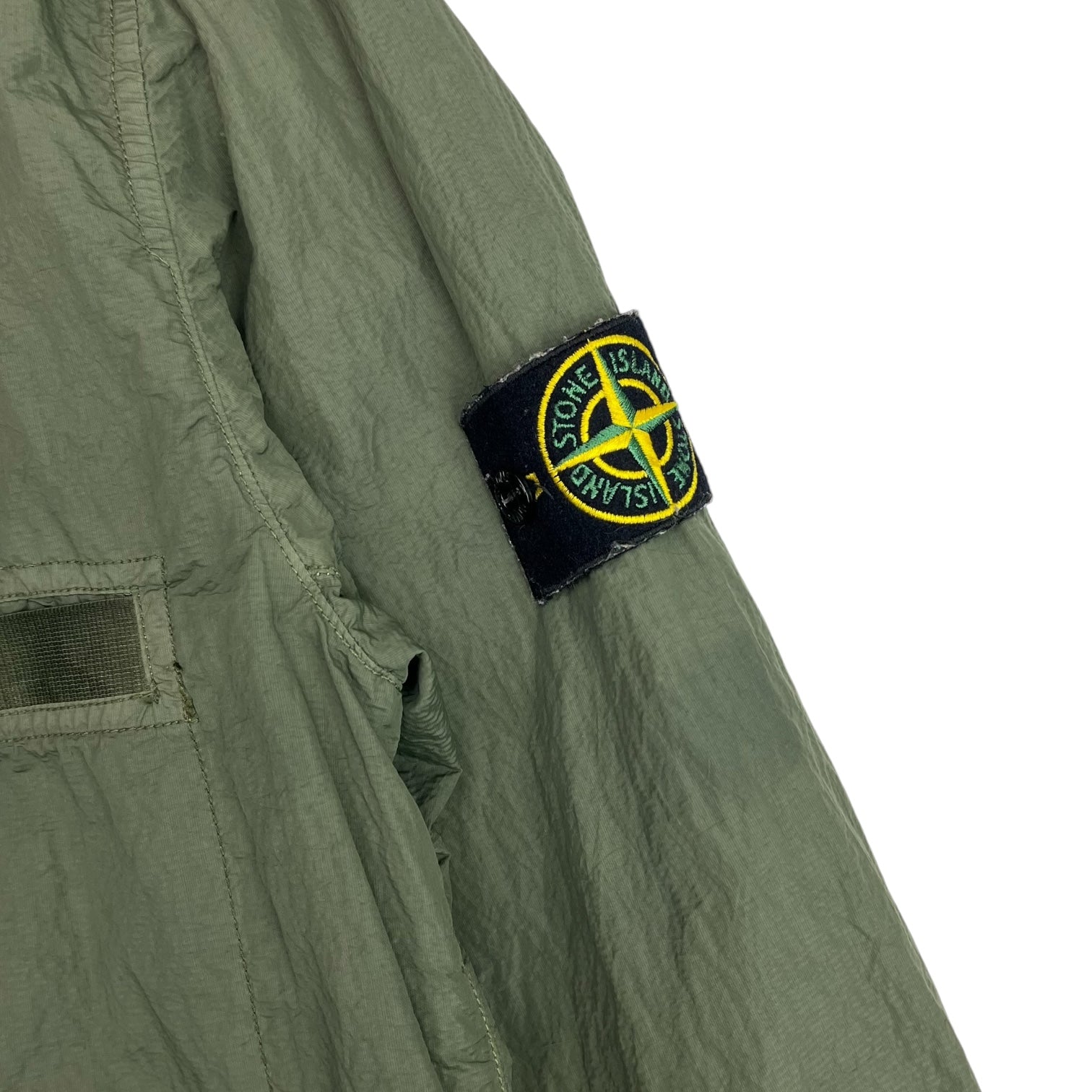 Stone Island Seer Sucker Overshirt Green