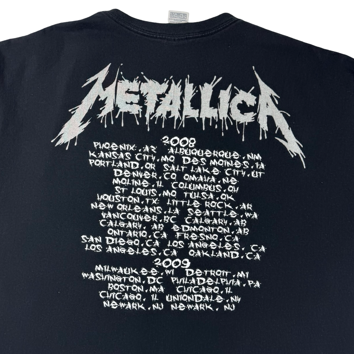 2008 Metallica World Magnetic Tour Band T-Shirt