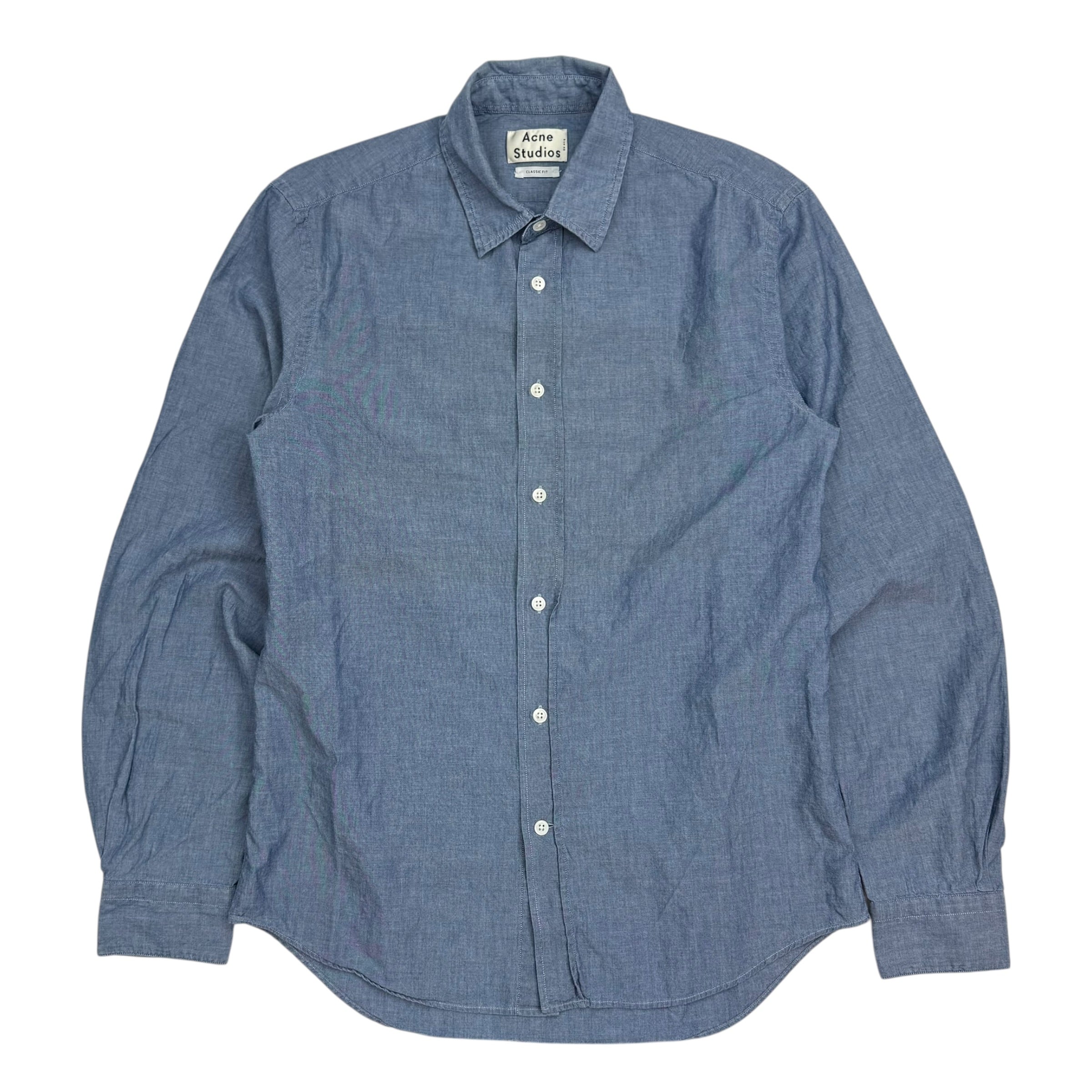 Acne Studios Linen Button Up Blue