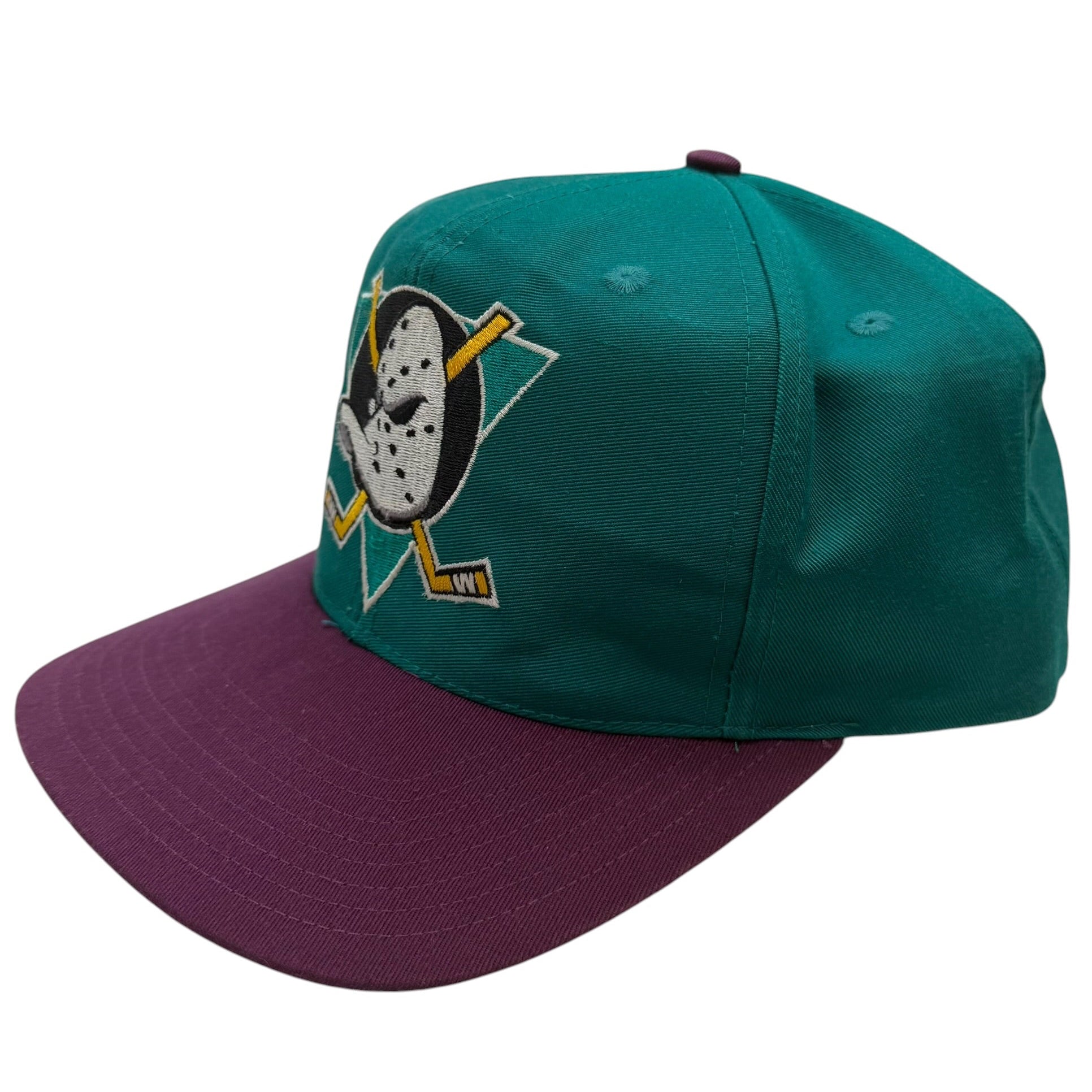 Vintage Disney Anaheim Mighty Ducks Snapback Hat Teal/Purple