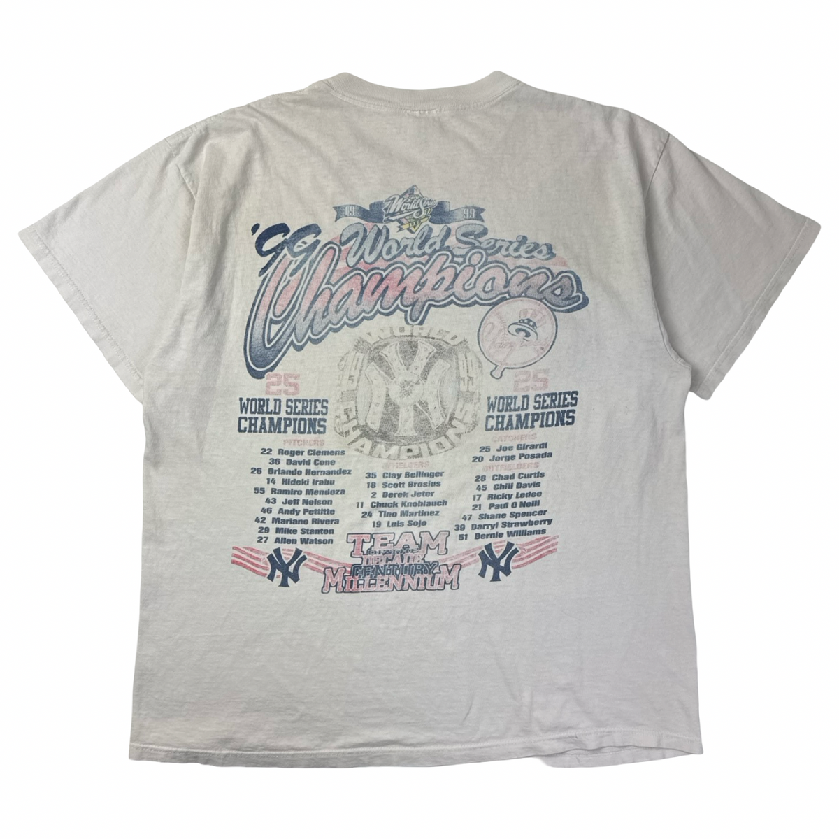 1999 New York Yankees World Series T-Shirt Distressed