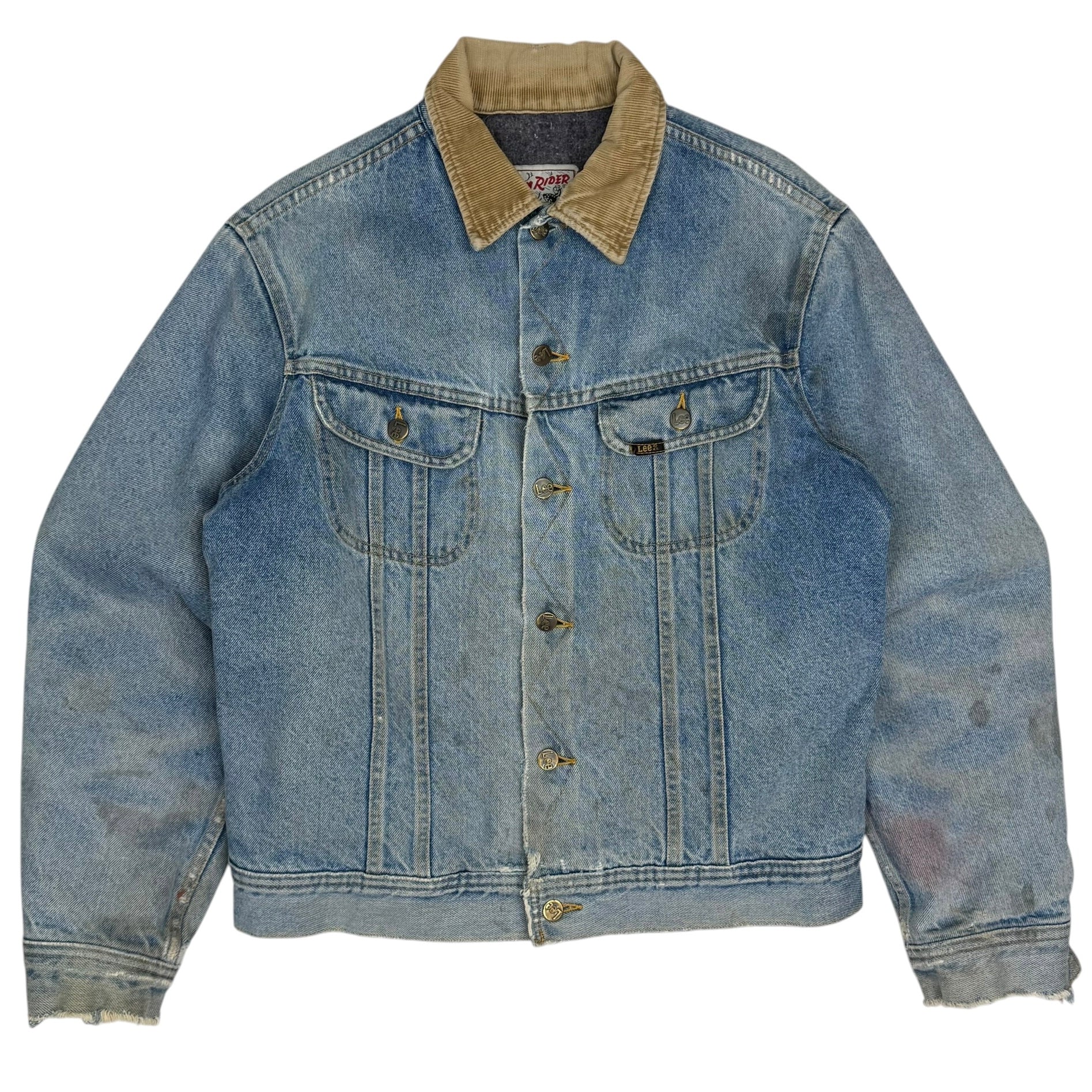 Vintage Lee Storm Rider Denim Trucker Jacket Blue