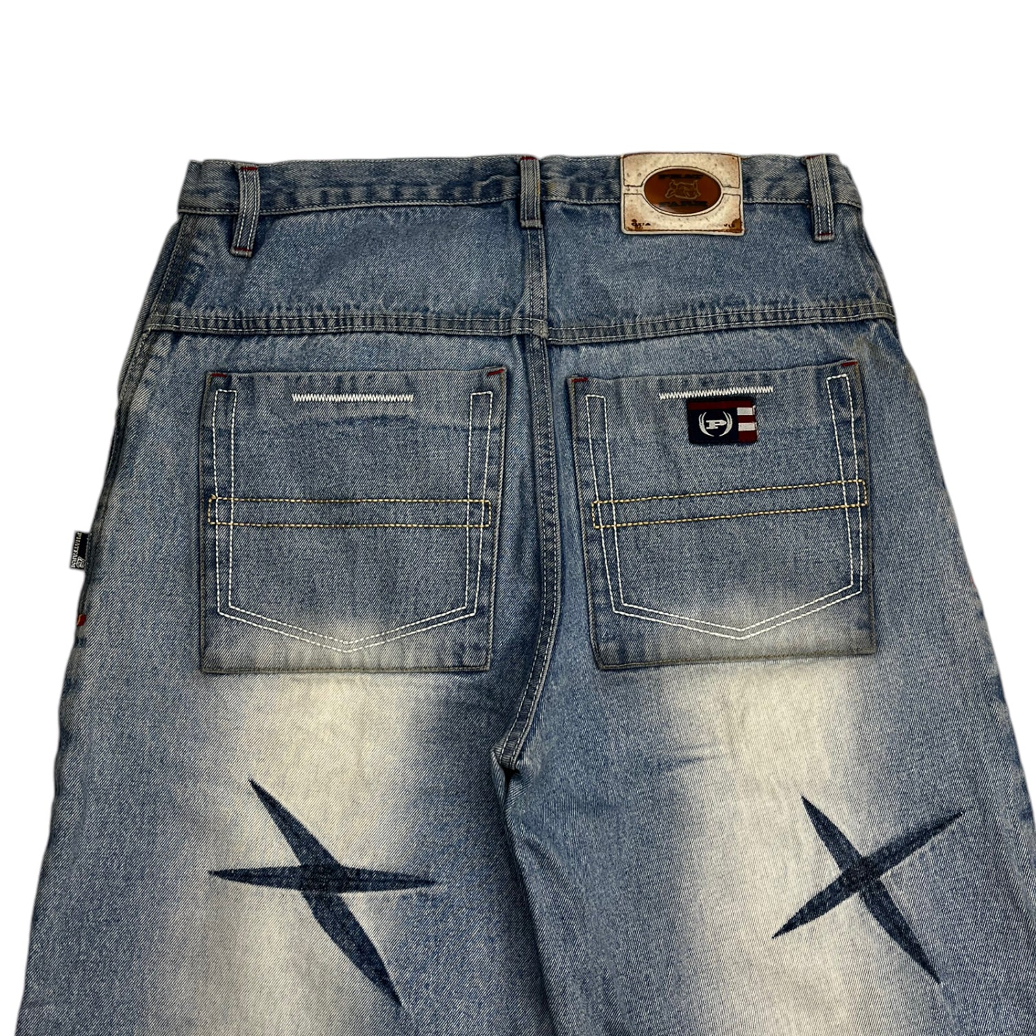 Vintage Y2K Phat Farm Star Fade Denim Pants