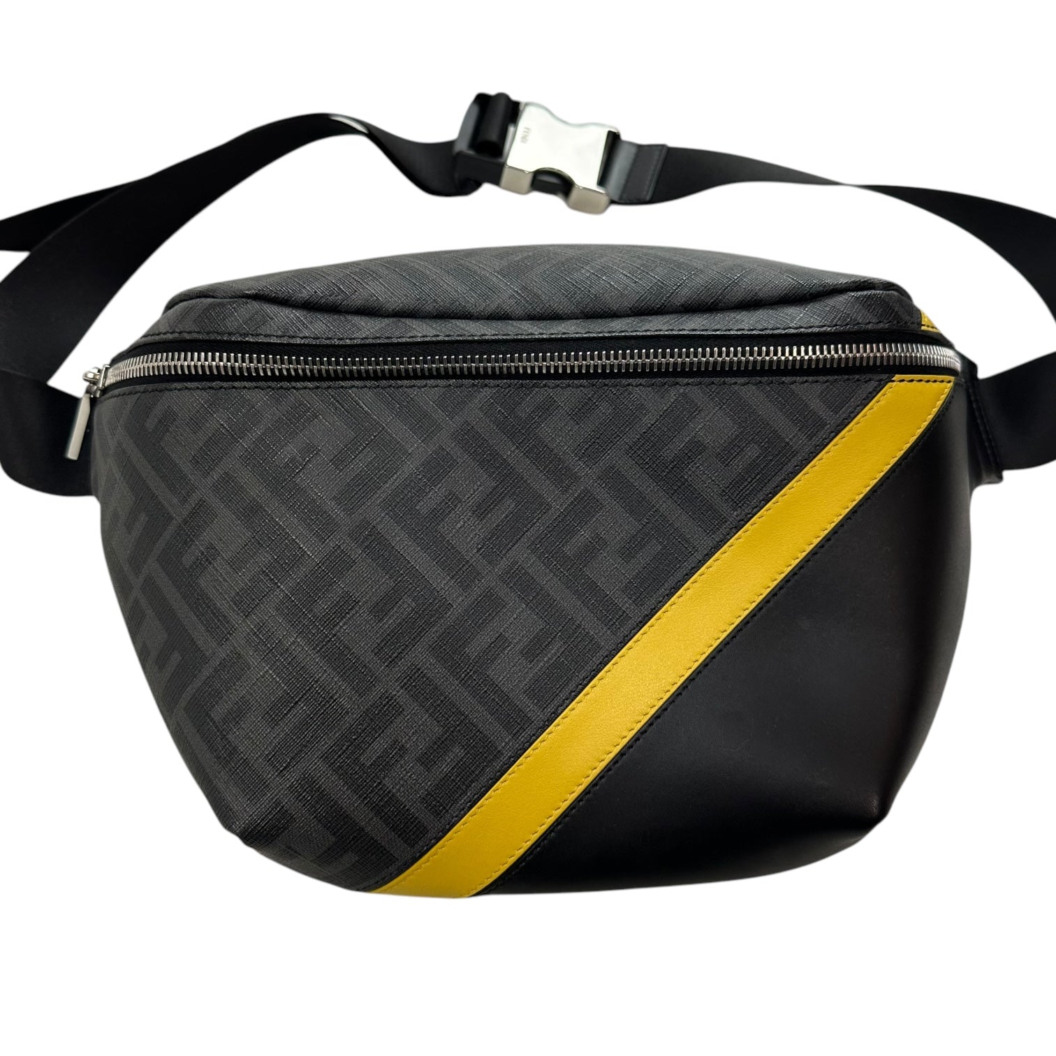 Fendi Zucca Diagonal Pattern Belt Bag