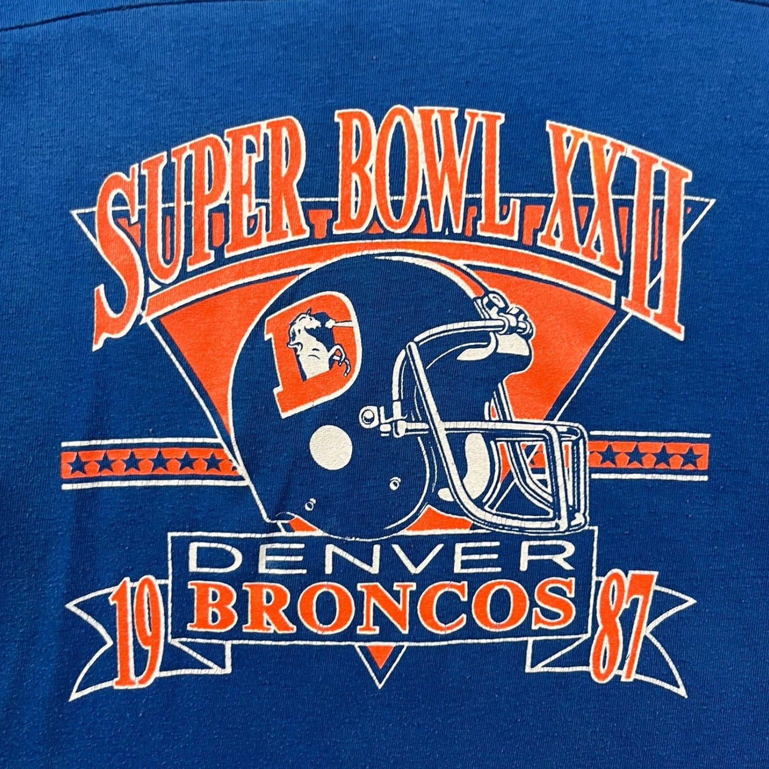 1987 Denver Broncos Super Bowl 32 Football Shirt Blue